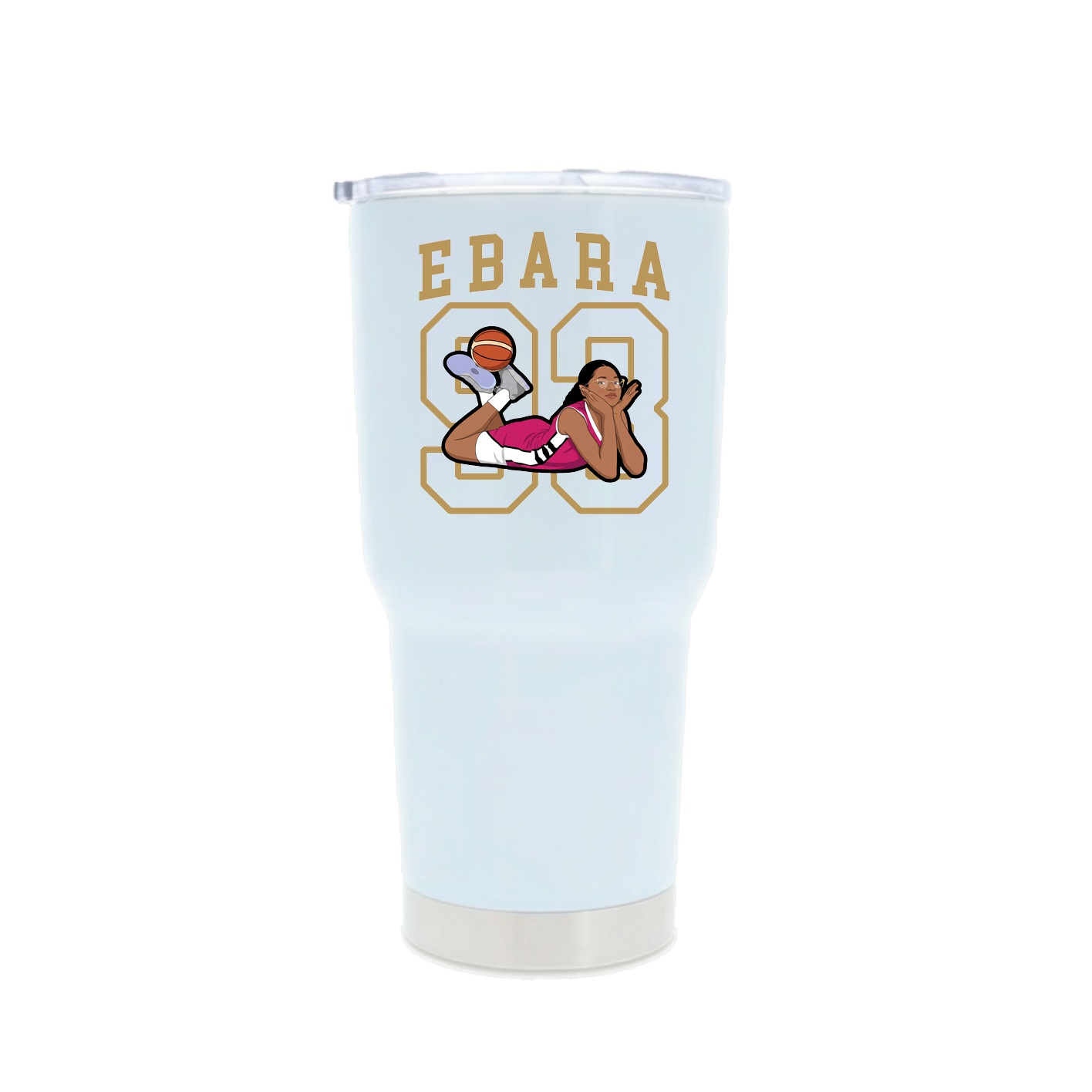 30oz Stainless Steel Tumbler — Shirsey in White