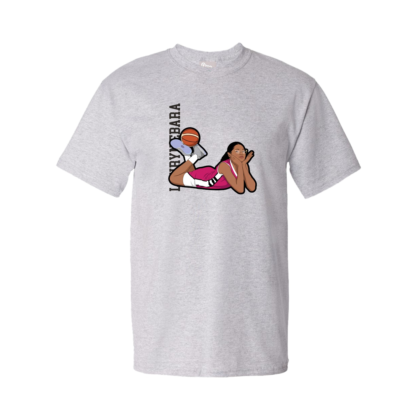 Youth Tee — Name Vertical in Grey