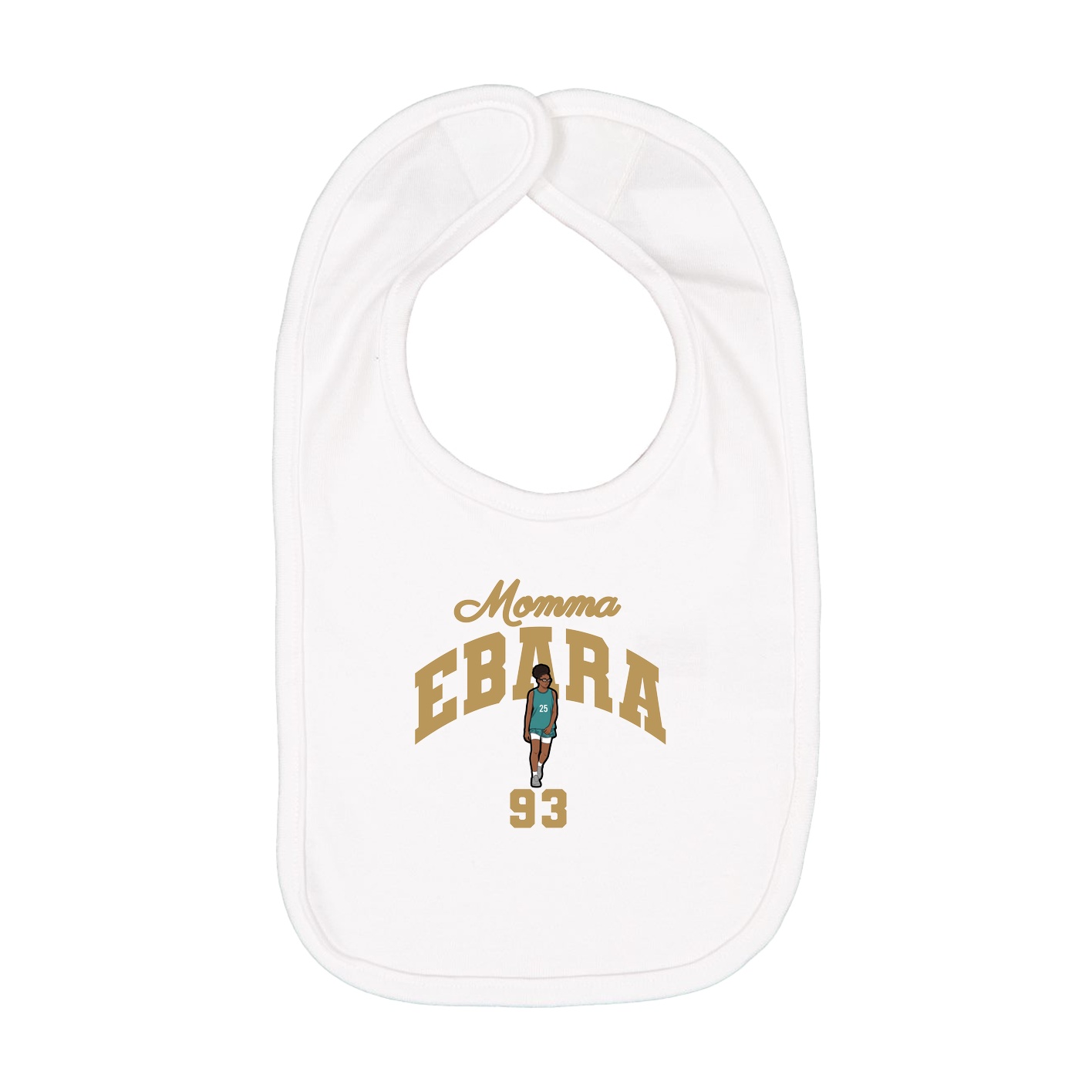 Infant Bib — Mothers Day Arch in White