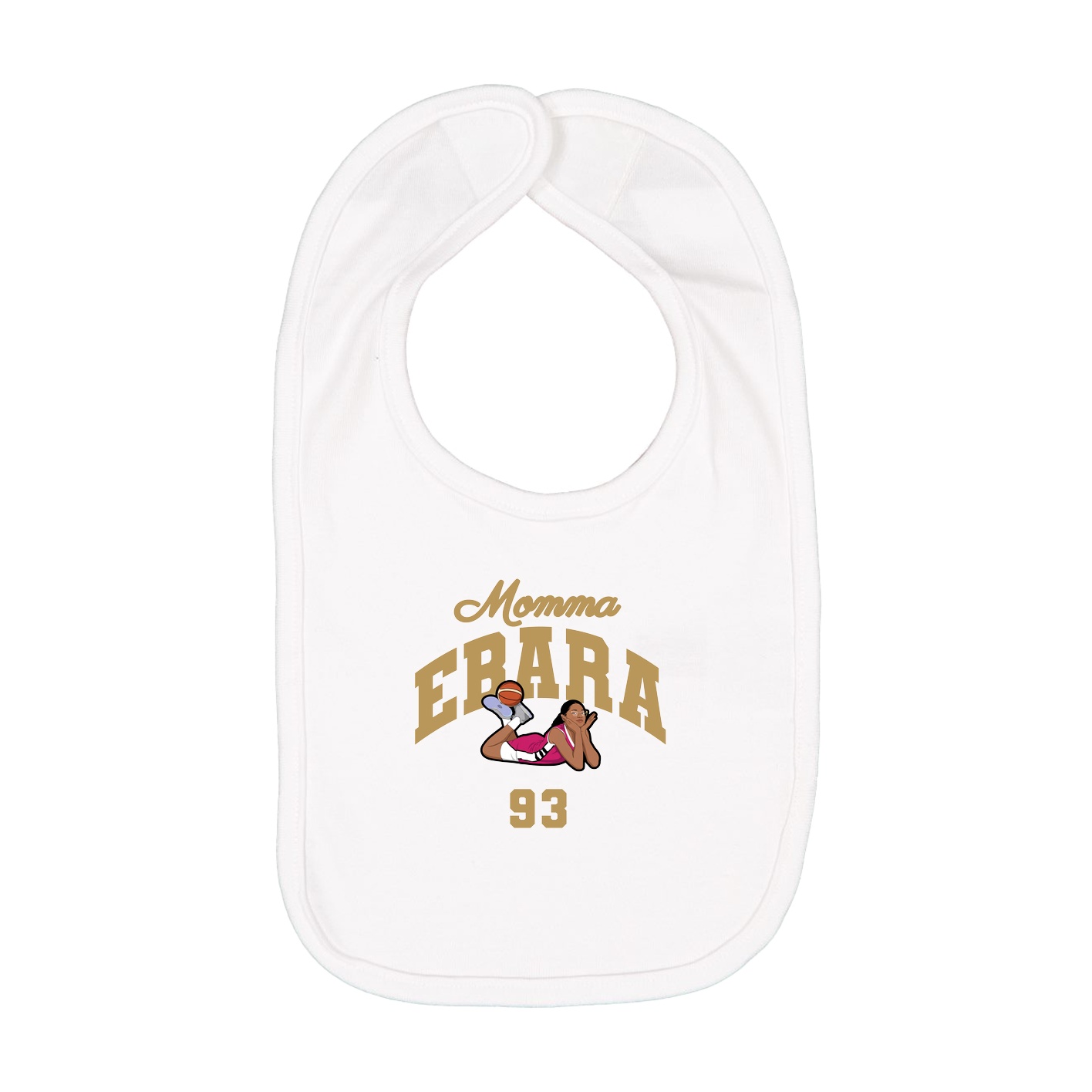 Infant Bib — Mothers Day Arch in White