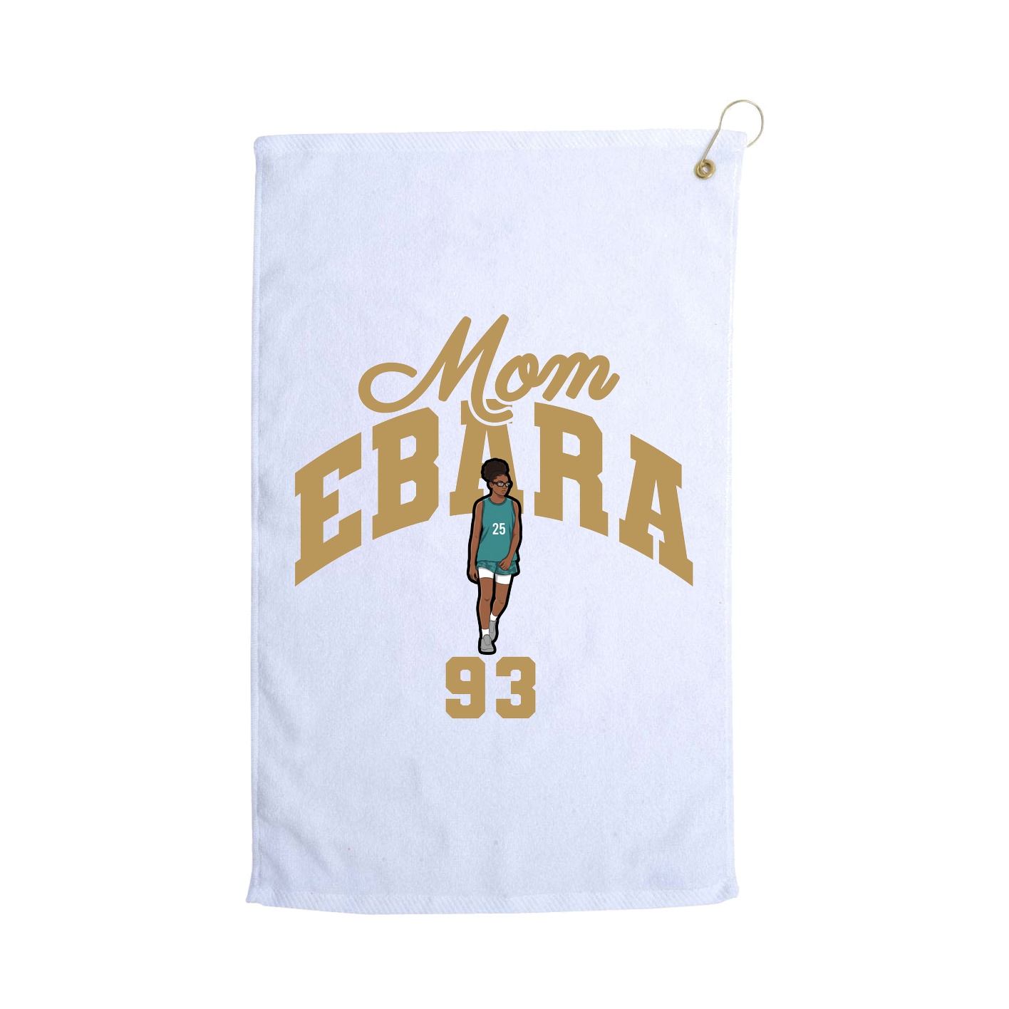 Golf Towel — Mothers Day Arch in White