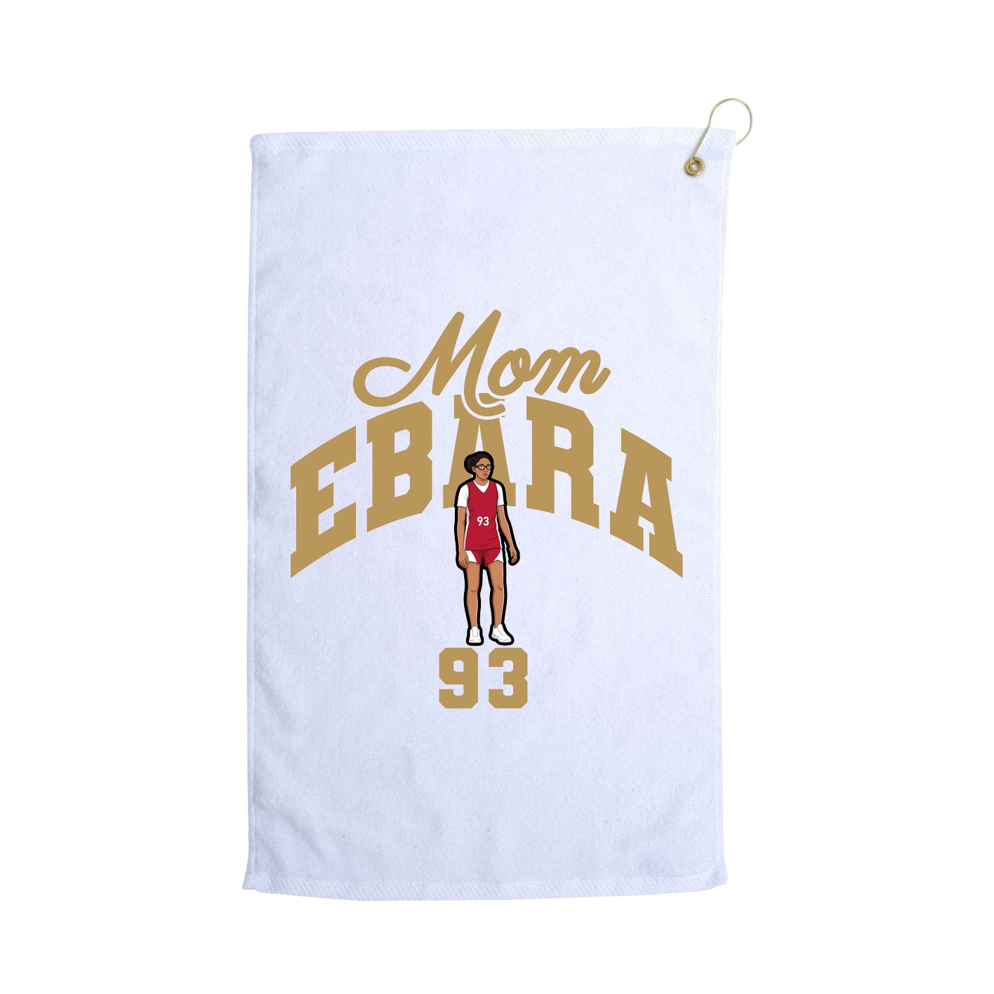 Golf Towel — Mothers Day Arch in White