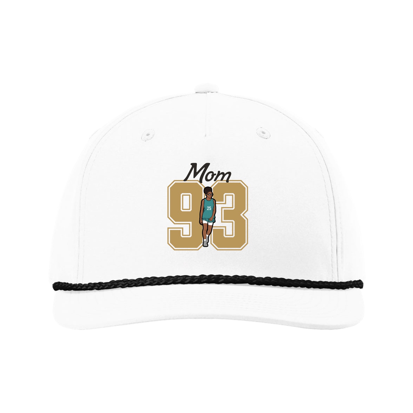 Five-Panel Classic Rope Cap — Mothers Day Shirsey in White