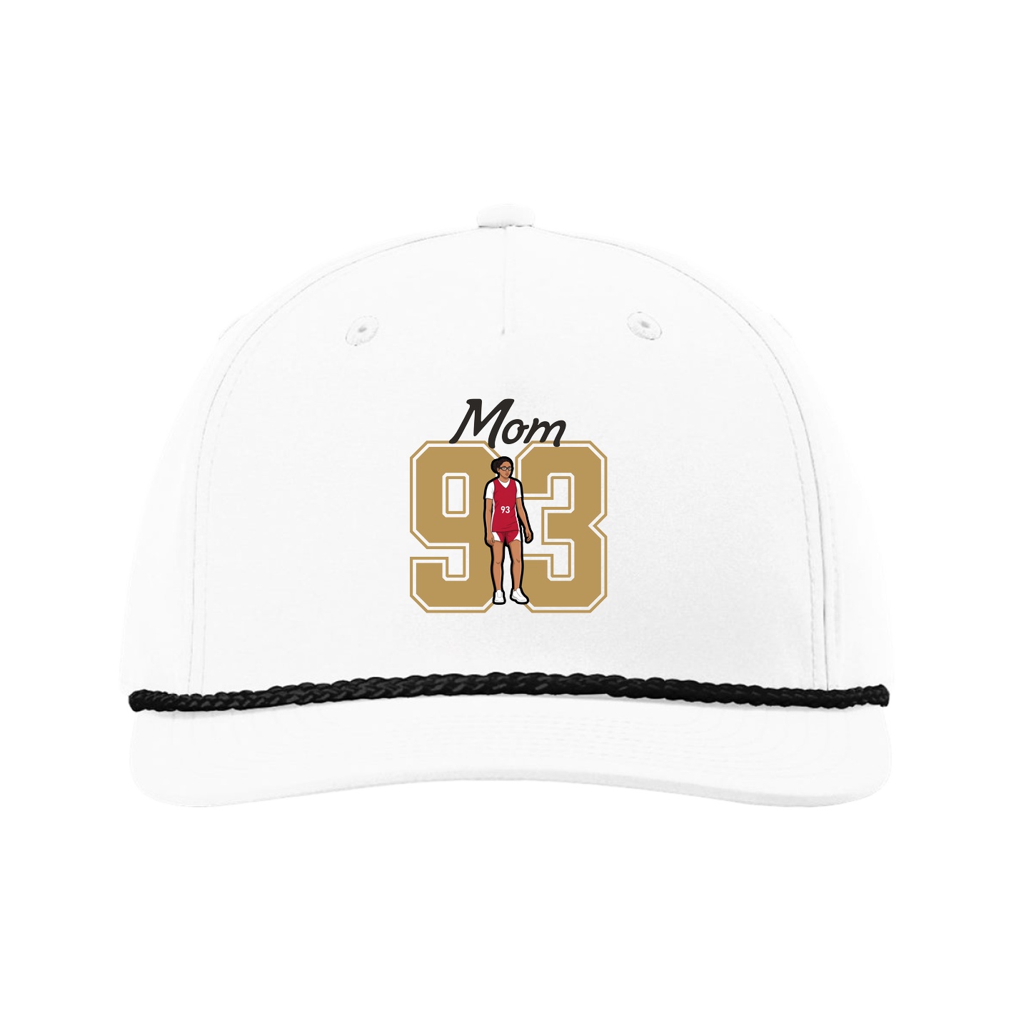 Five-Panel Classic Rope Cap — Mothers Day Shirsey in White