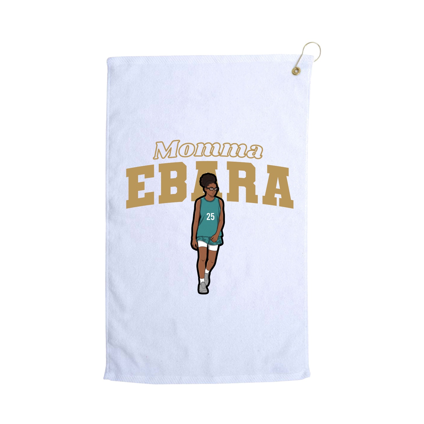 Golf Towel — Mothers Day Block in White