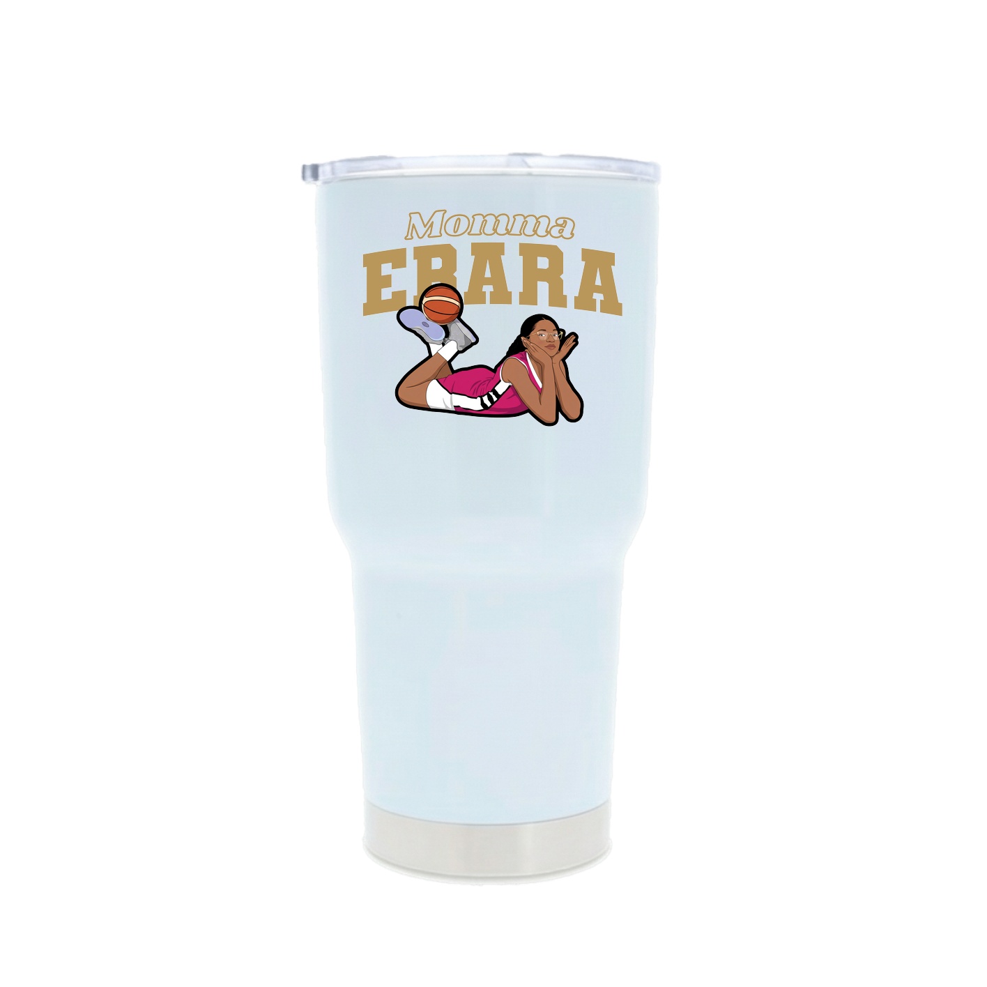 30oz Stainless Steel Tumbler — Mothers Day Block in White