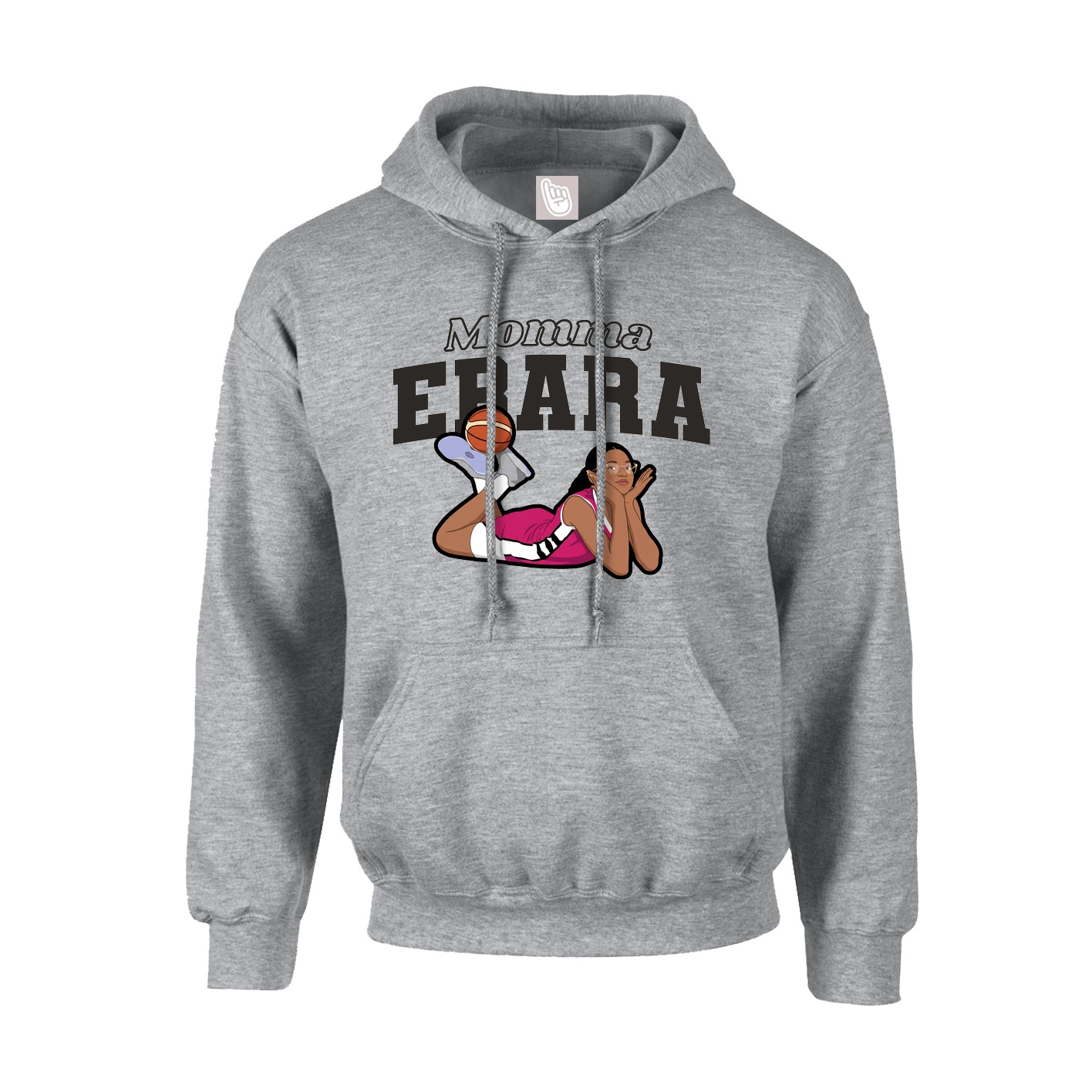 Youth Hoodie — Mothers Day Block in Grey