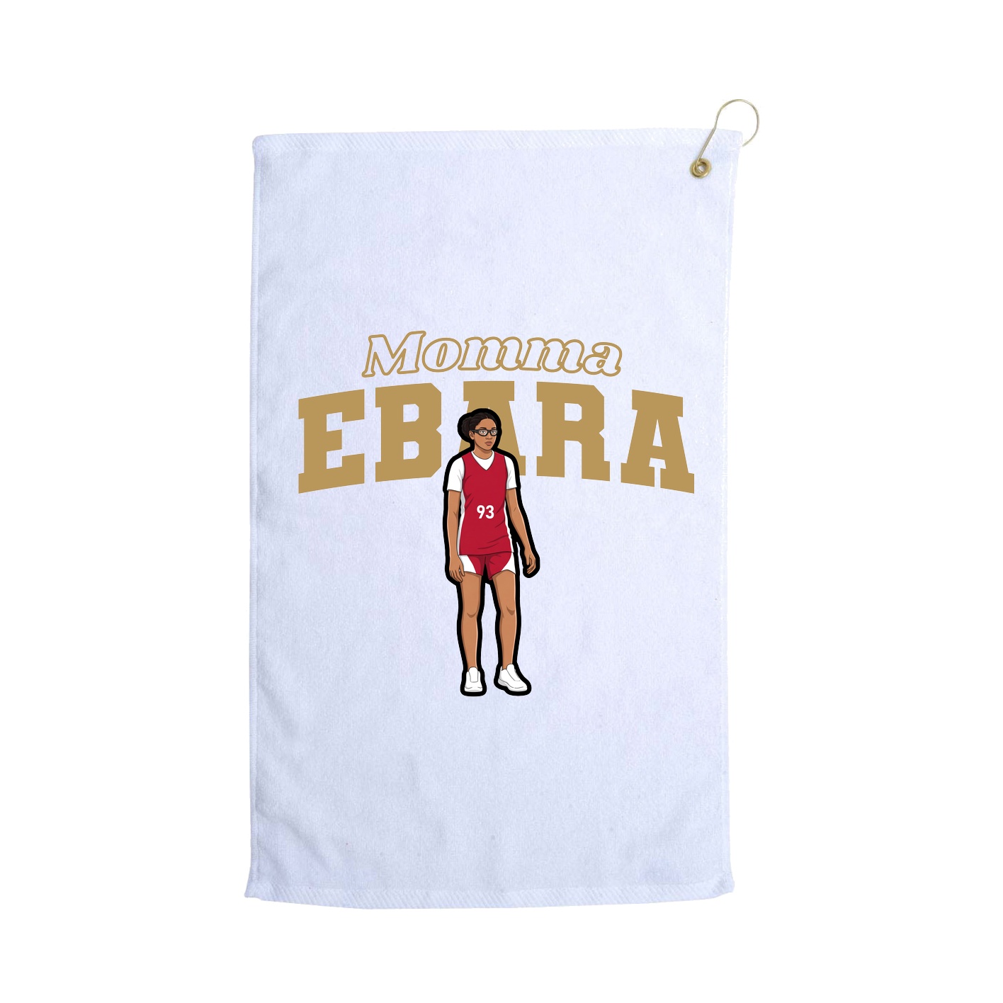 Golf Towel — Mothers Day Block in White