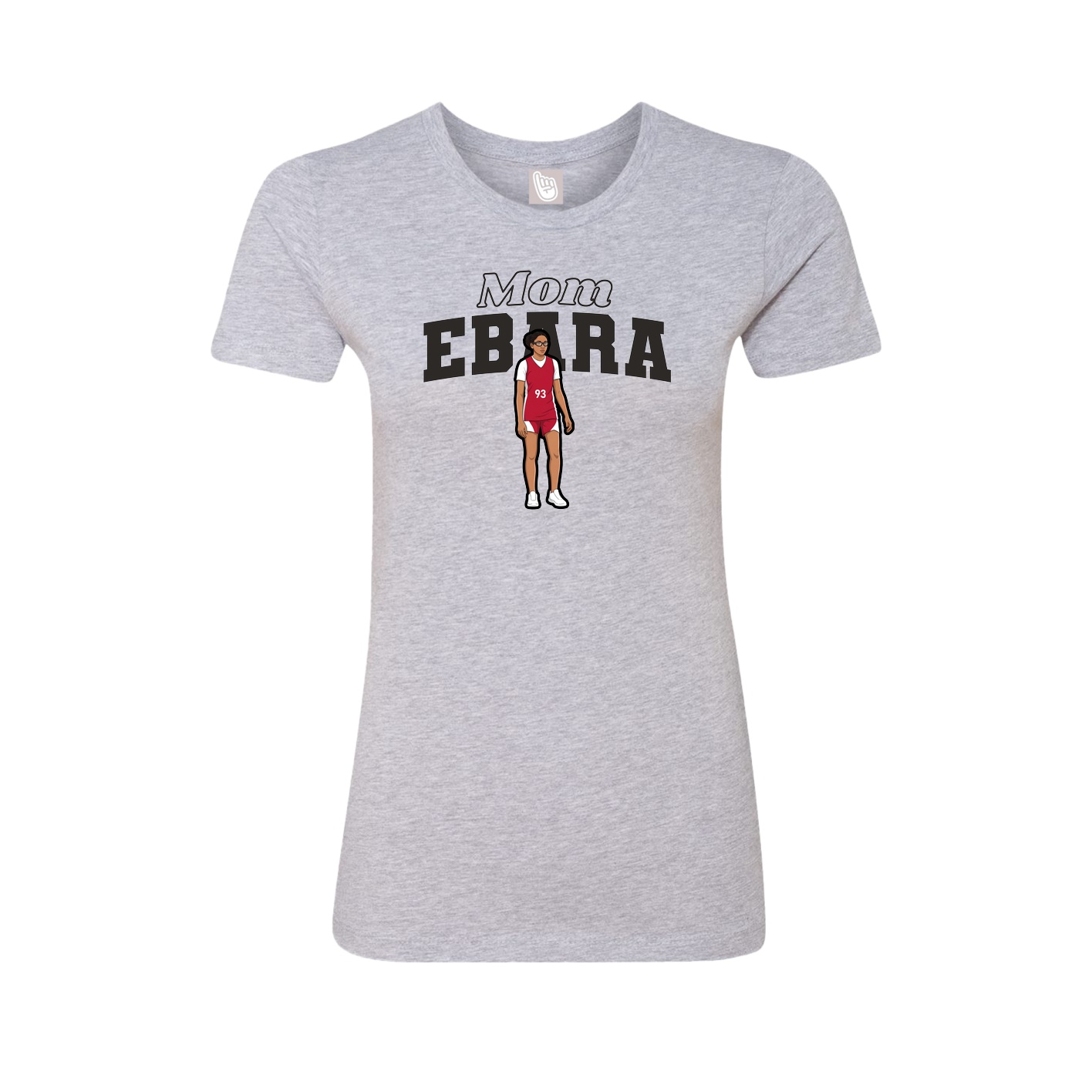 Womens Tee — Mothers Day Block in Grey