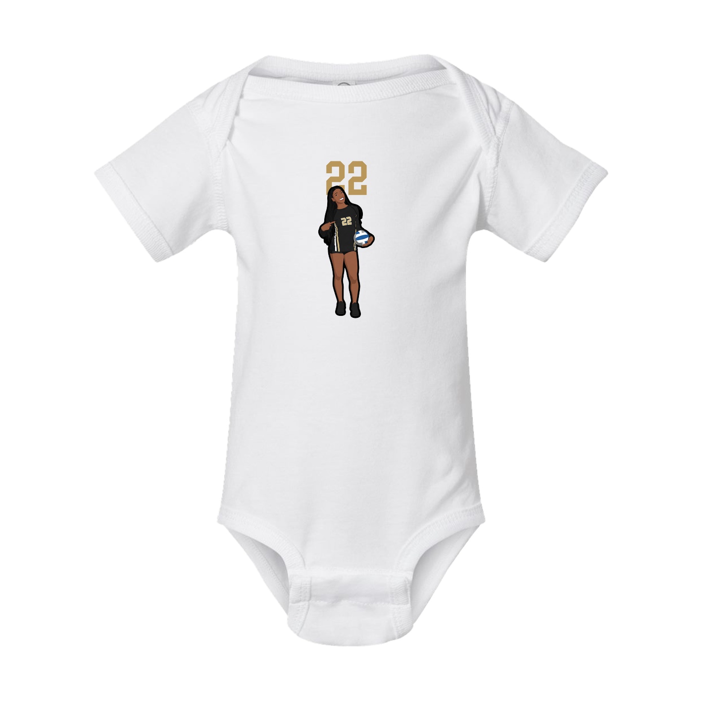 Baby Onesie — Number Top in White