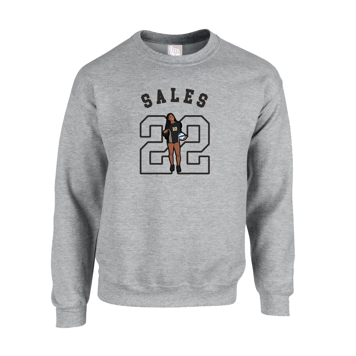 Fleece Crew — Shirsey Arch in Grey