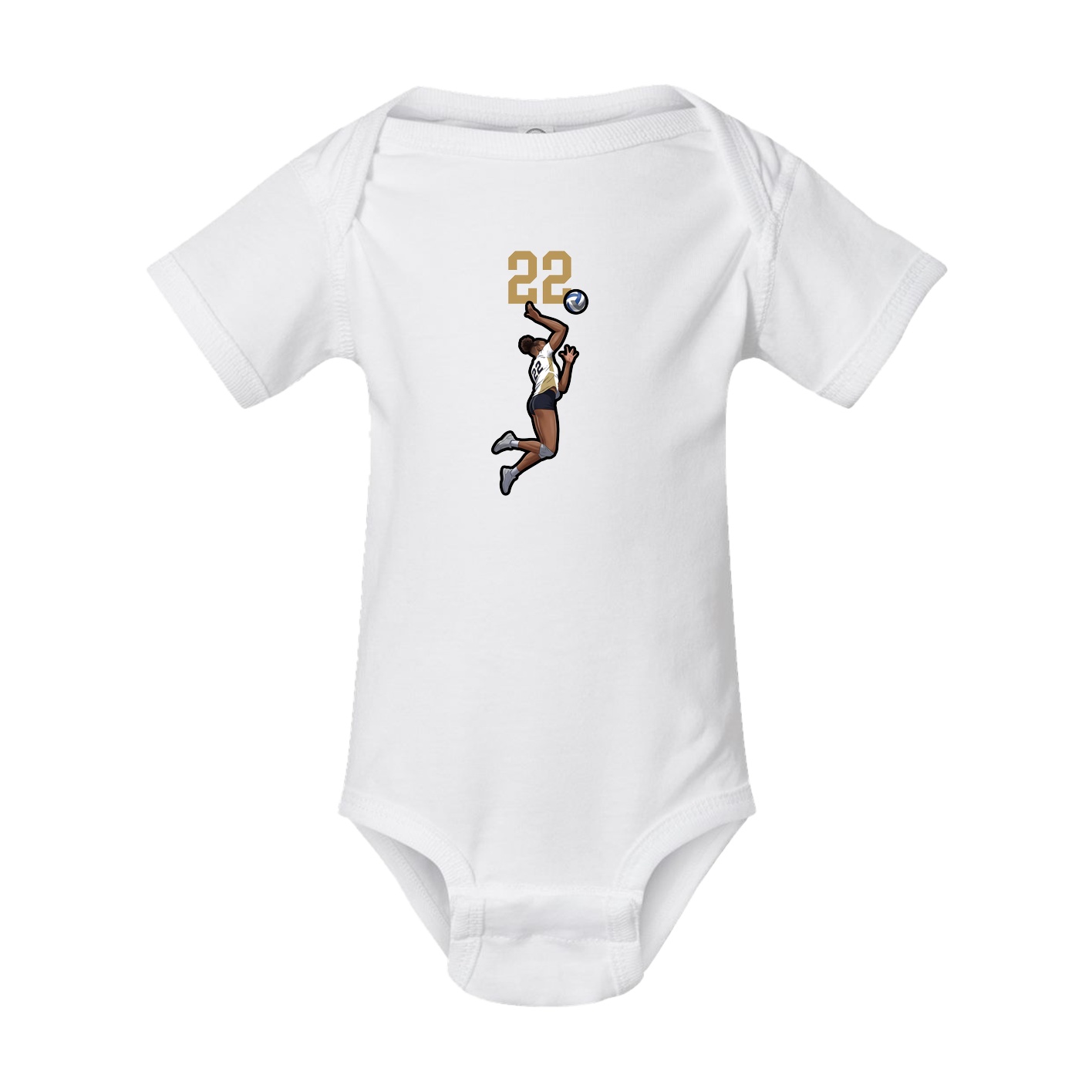 Baby Onesie — Number Top in White