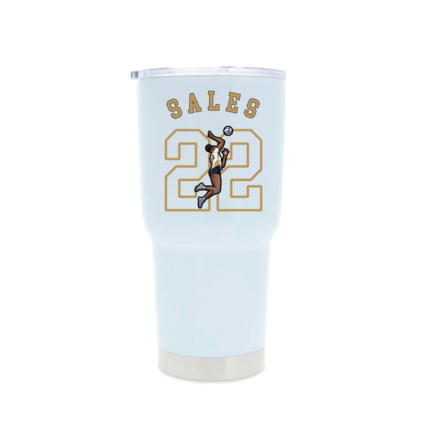 30oz Stainless Steel Tumbler — Shirsey Arch in White