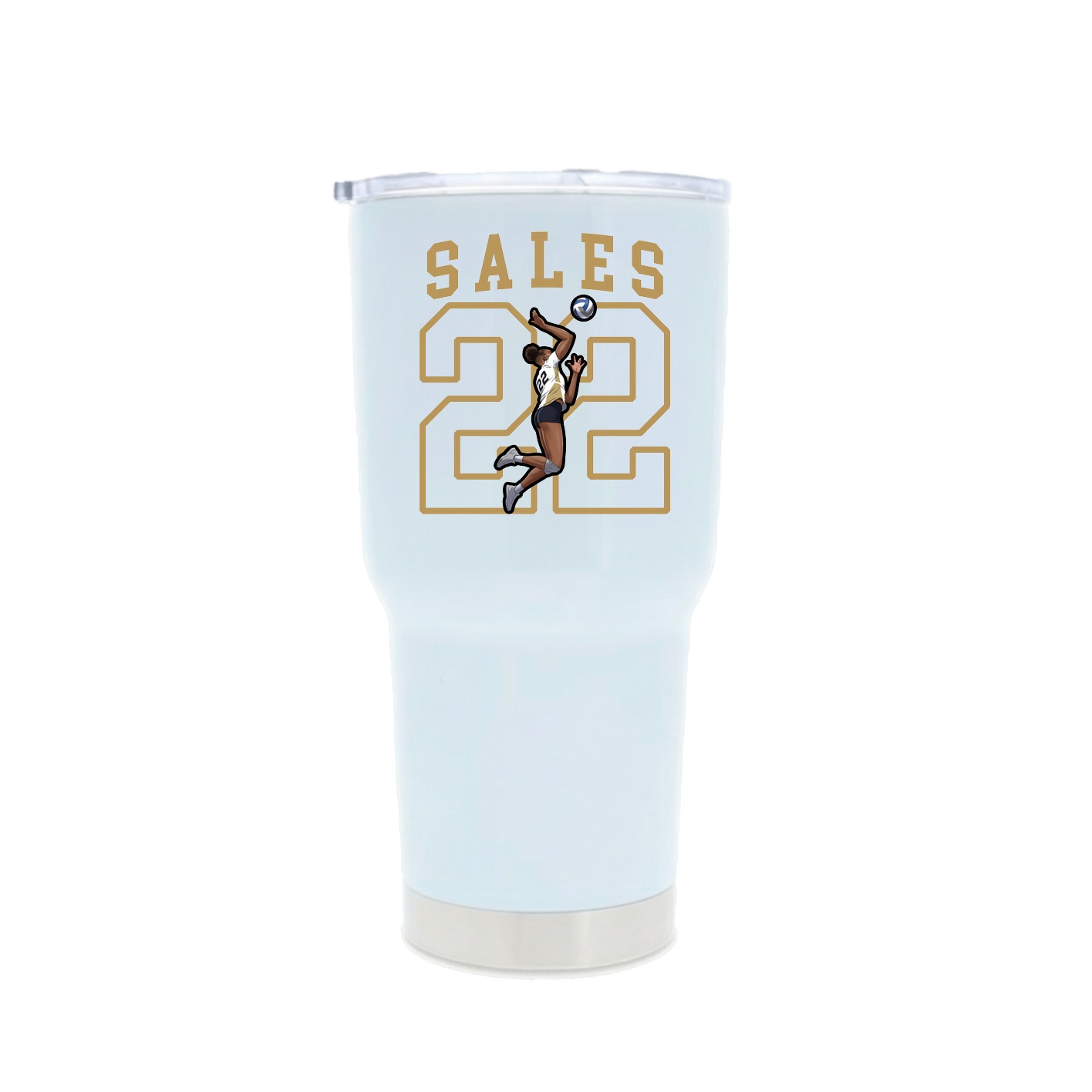 30oz Stainless Steel Tumbler — Shirsey in White