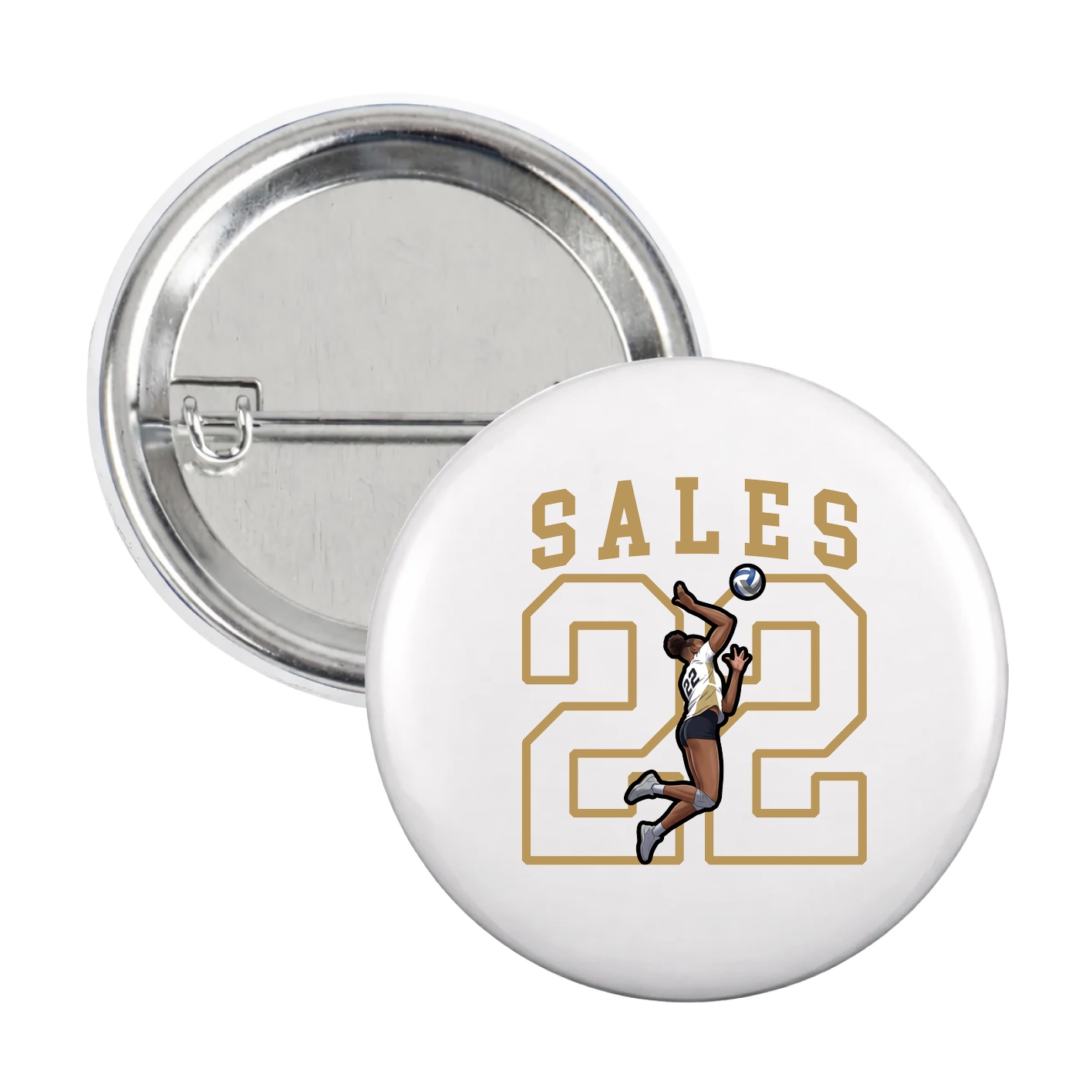 Game Day Button — Shirsey in White