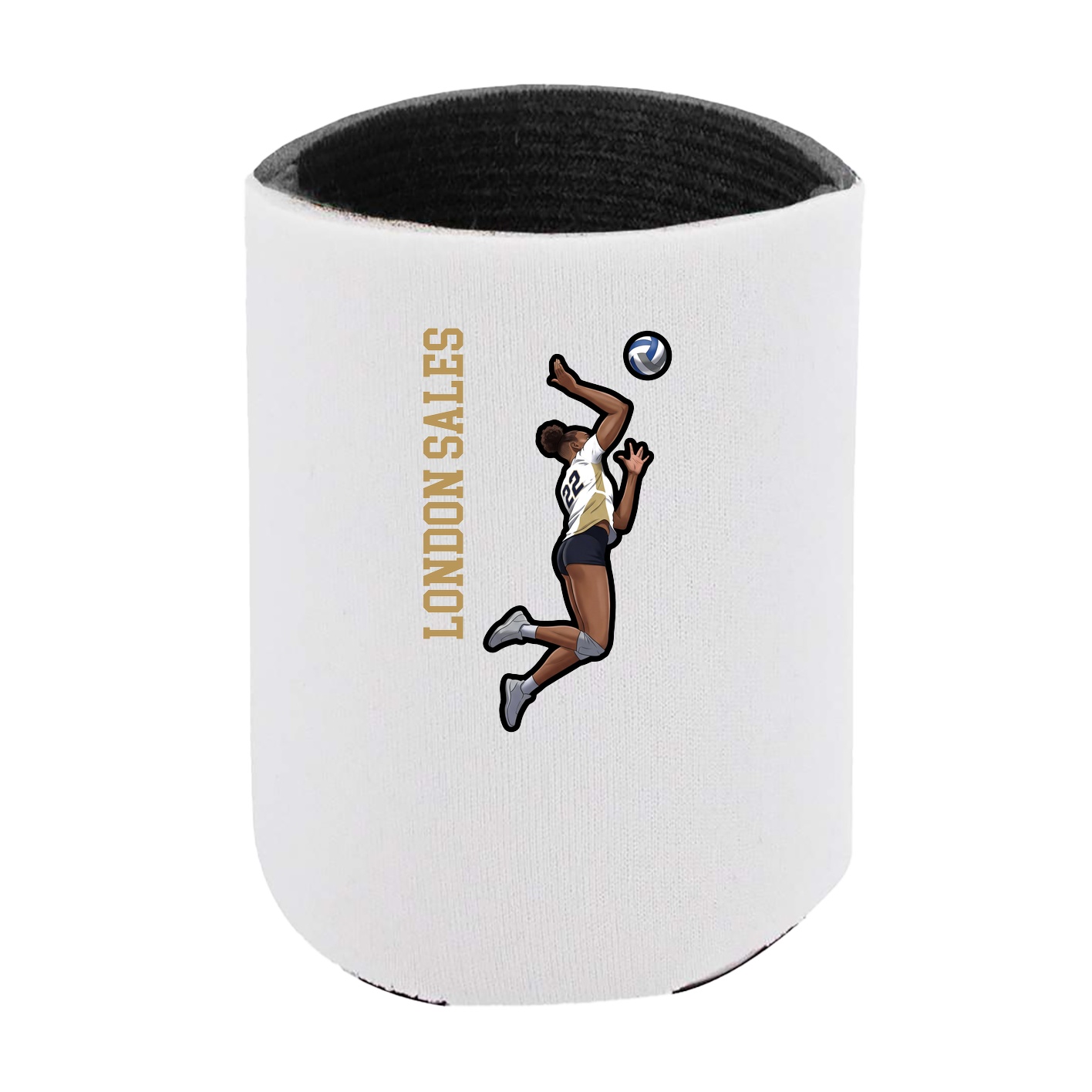 Can Holder — Name Vertical in White