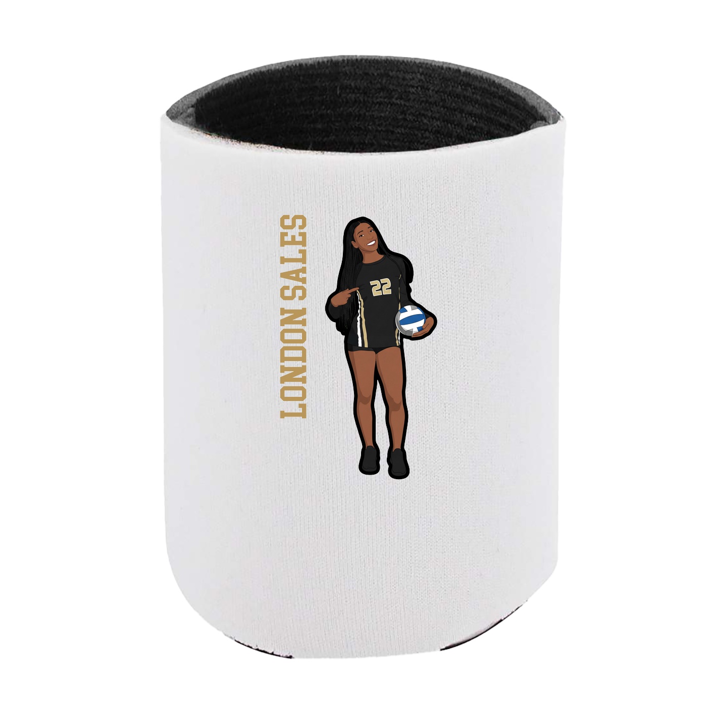 Can Holder — Name Vertical in White