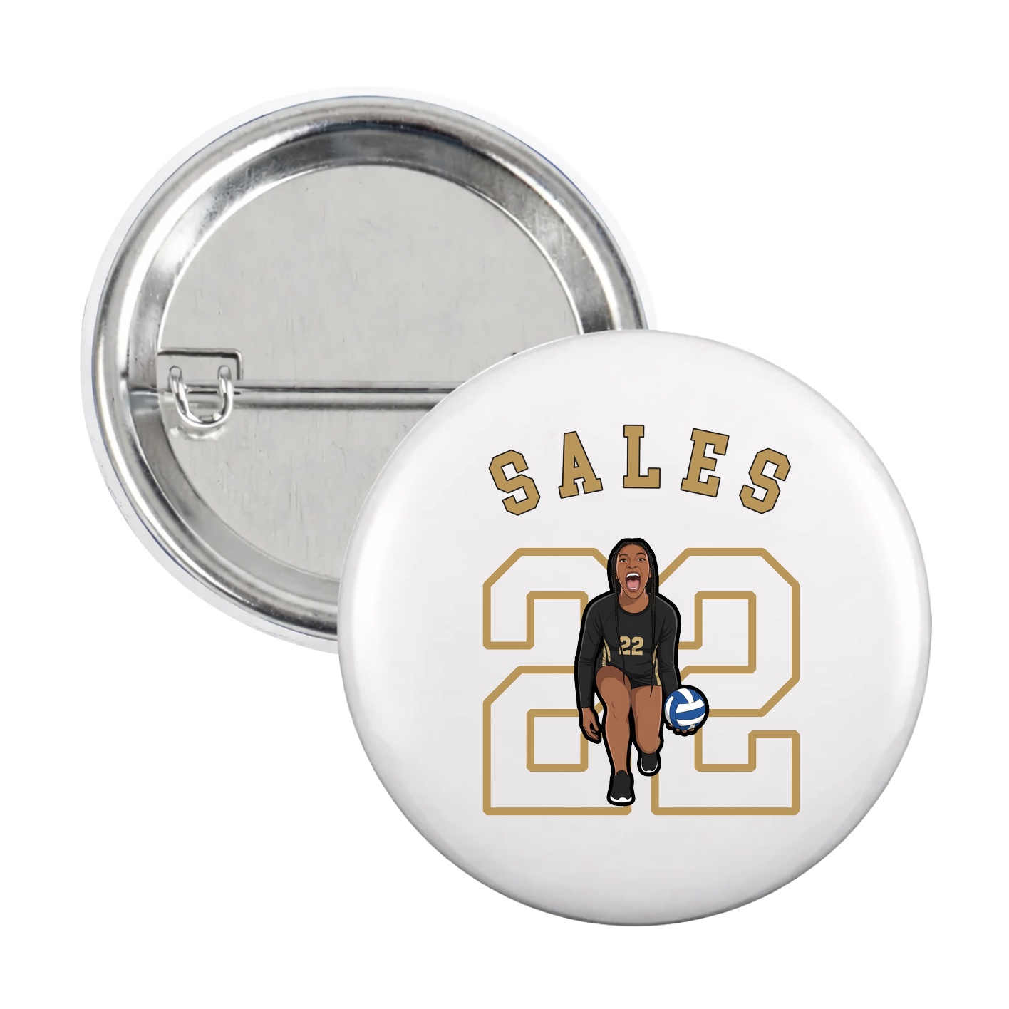 Game Day Button — Shirsey Arch in White
