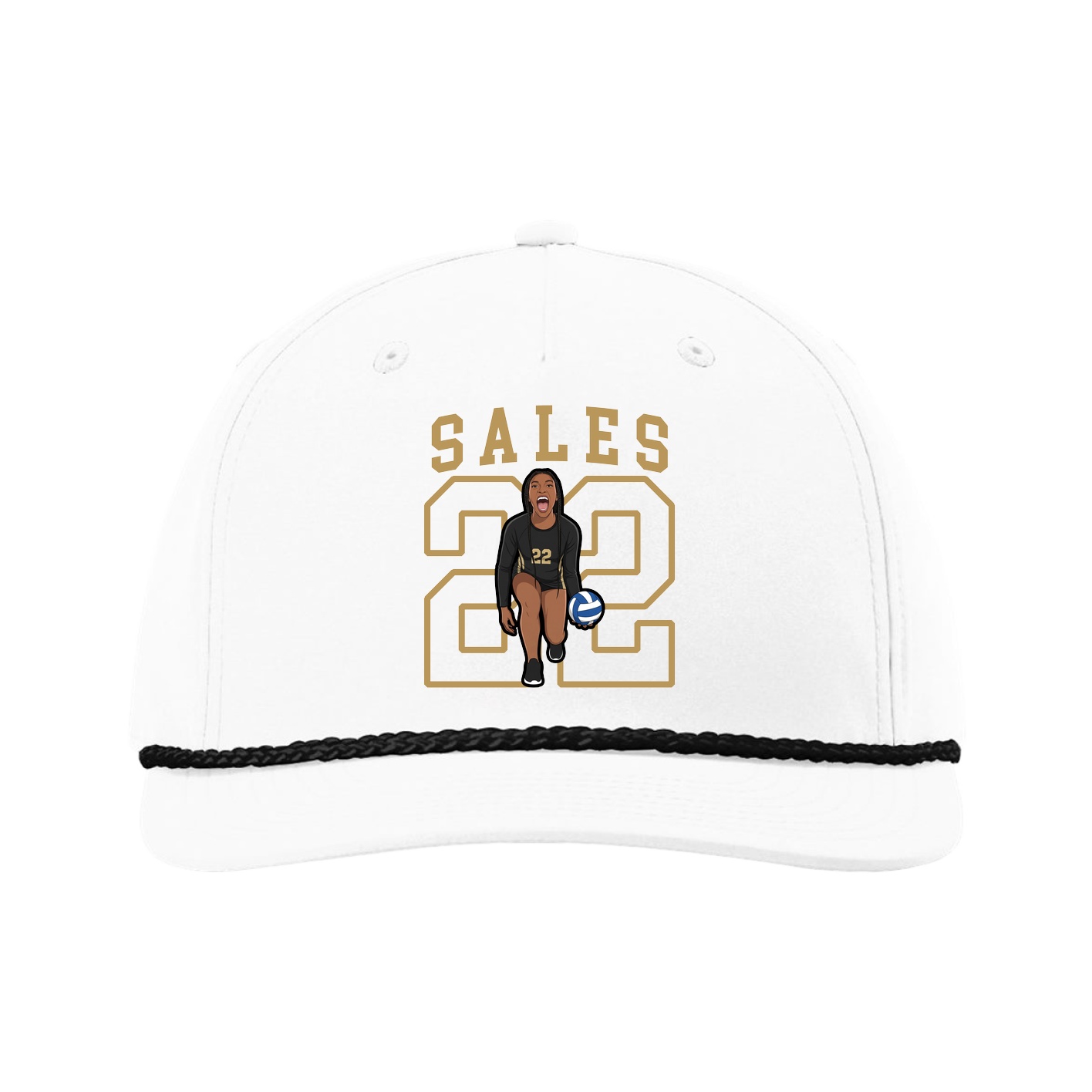 Five-Panel Classic Rope Cap — Shirsey in White