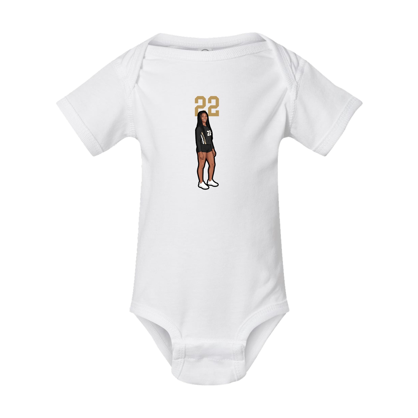 Baby Onesie — Number Top in White
