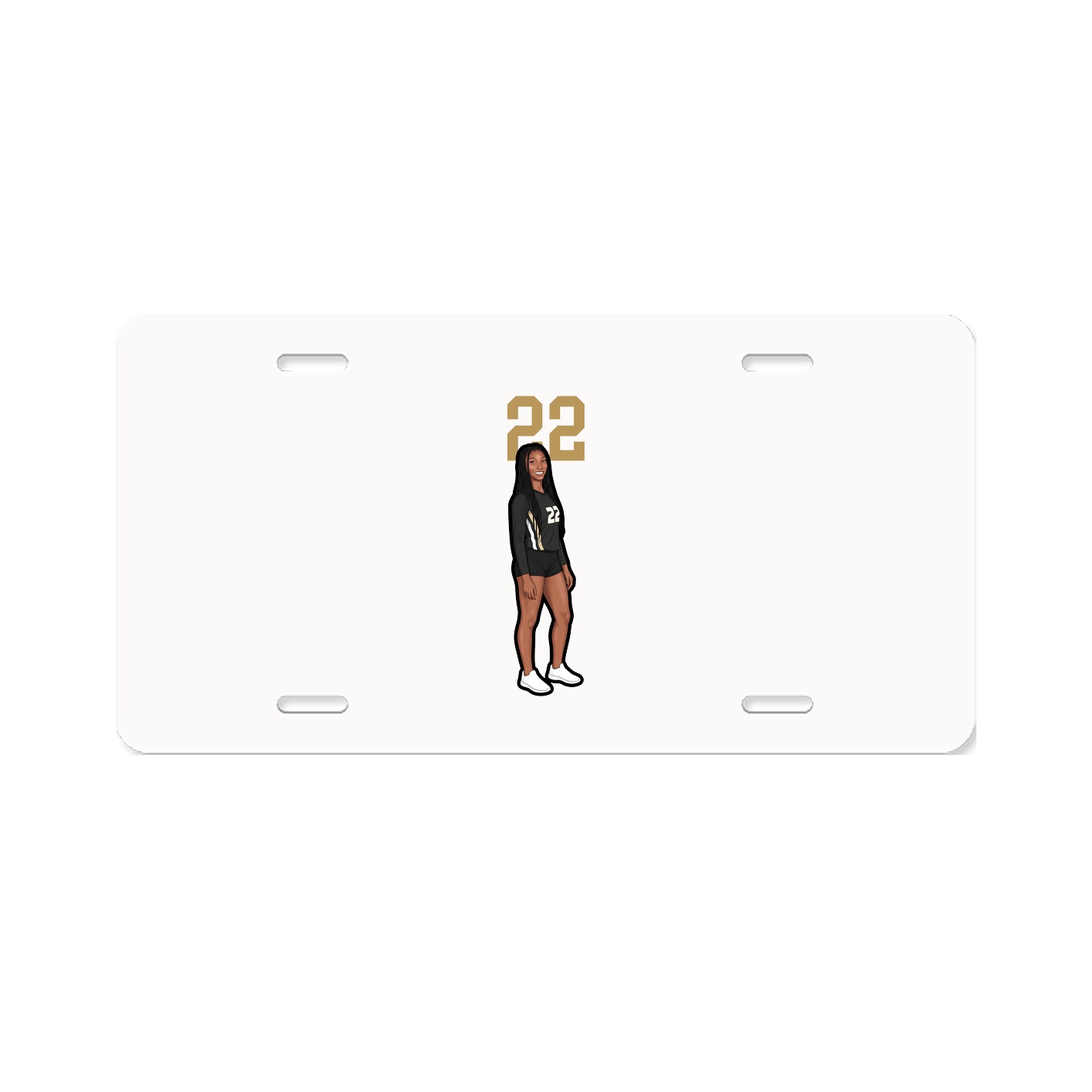 License Plate — Number Top in Classic