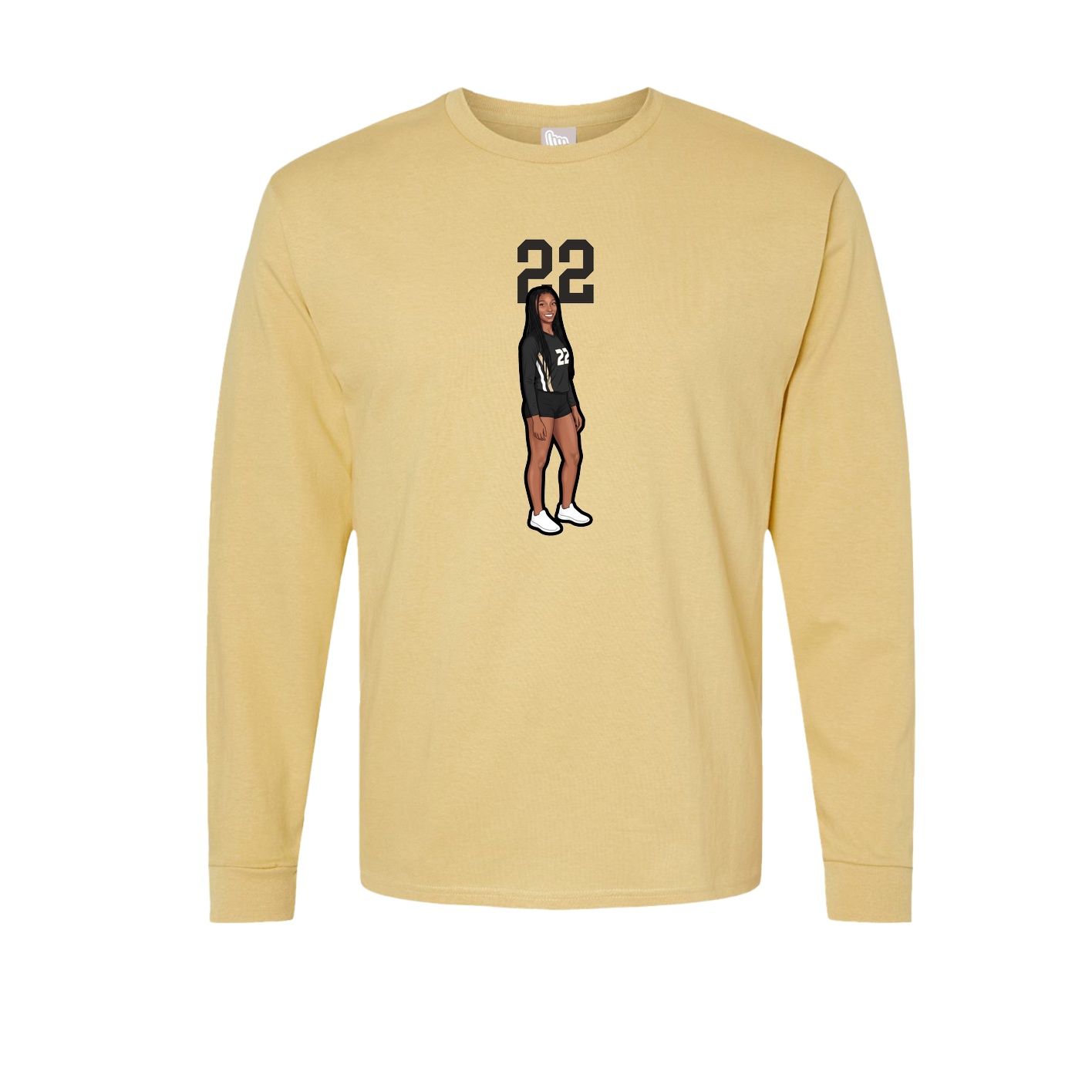 Long Sleeve Tee — Number Top in Vegas Gold