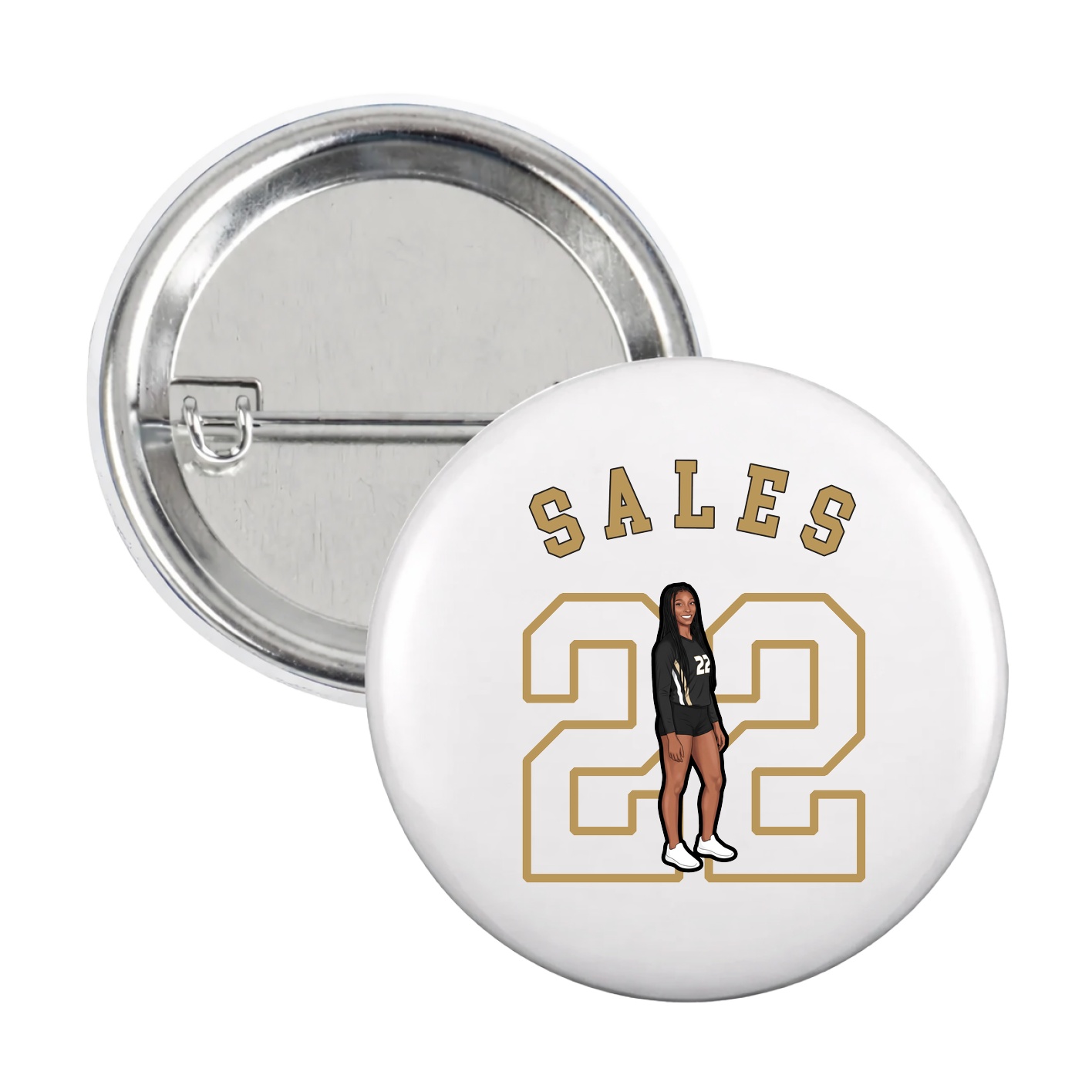 Game Day Button — Shirsey Arch in White