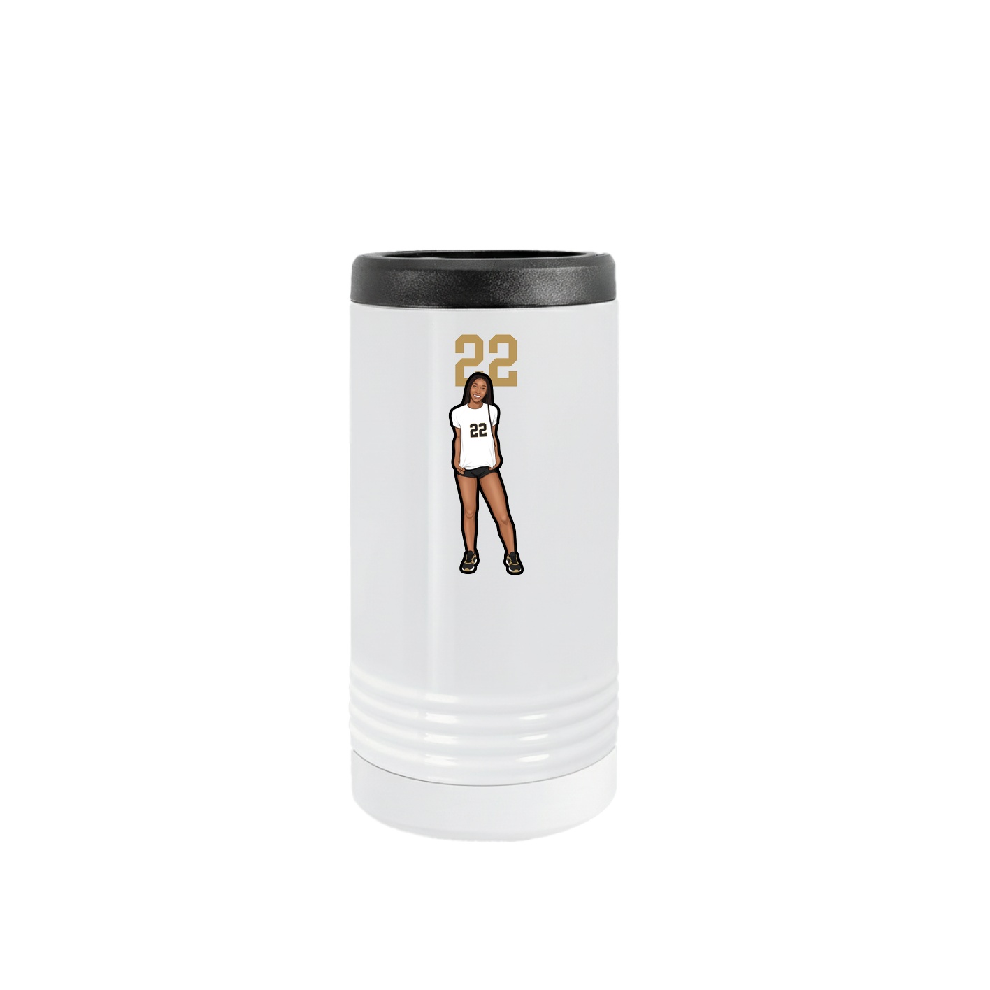 Slim Beverage Holder — Number Top in White