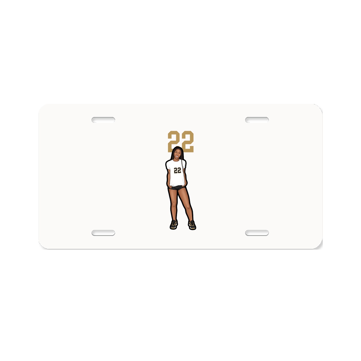 License Plate — Number Top in Classic