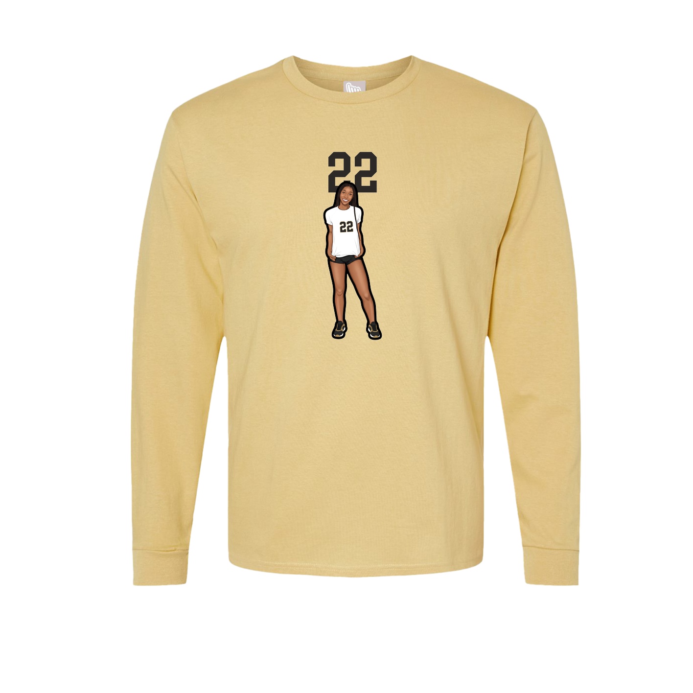 Long Sleeve Tee — Number Top in Vegas Gold