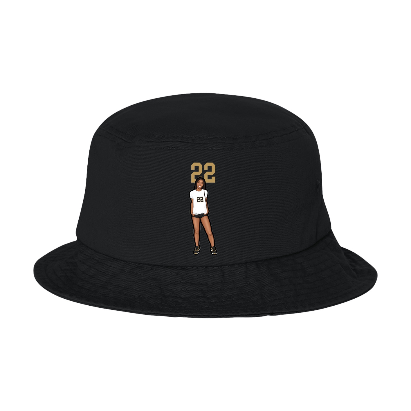 Bucket Cap — Number Top in Black