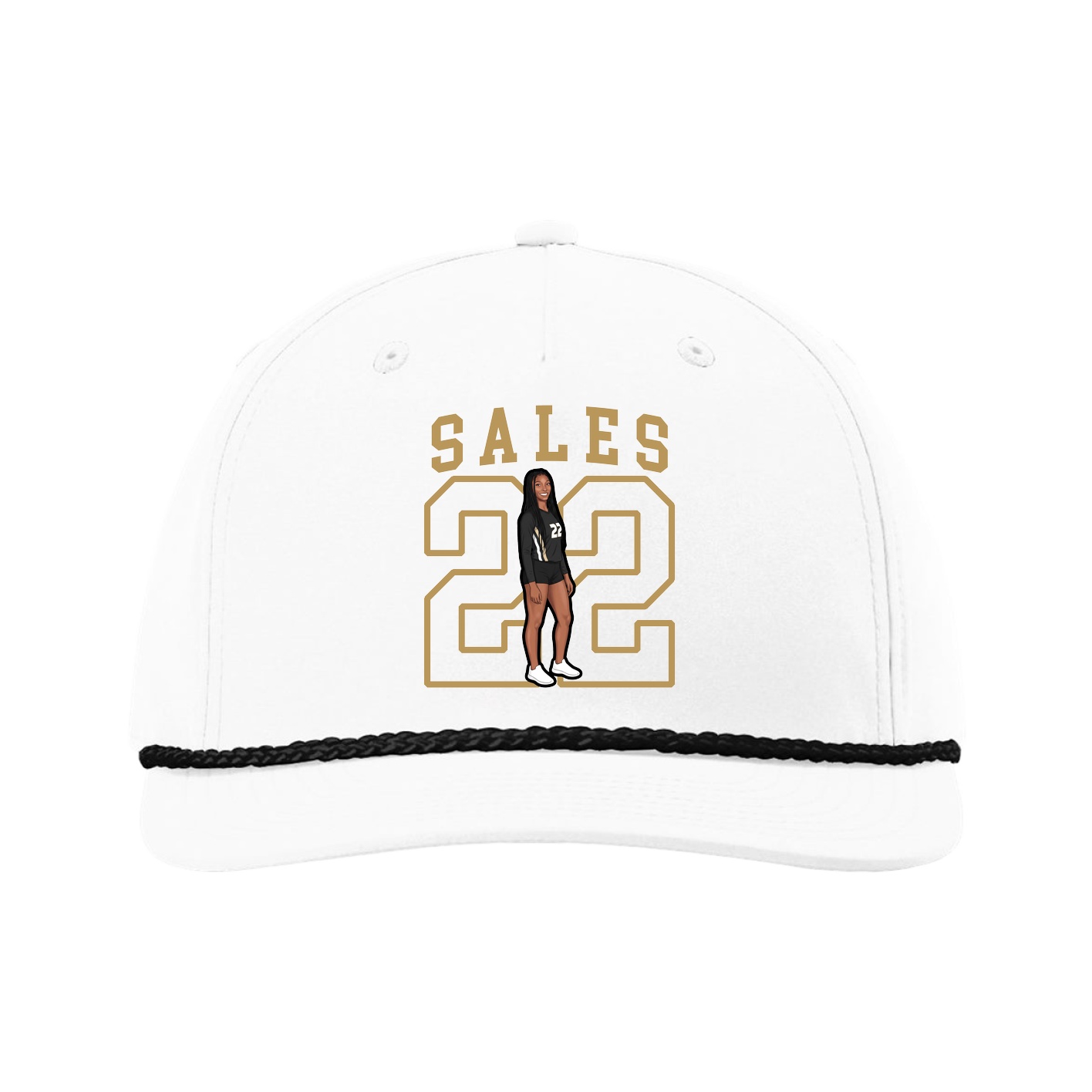 Five-Panel Classic Rope Cap — Shirsey in White