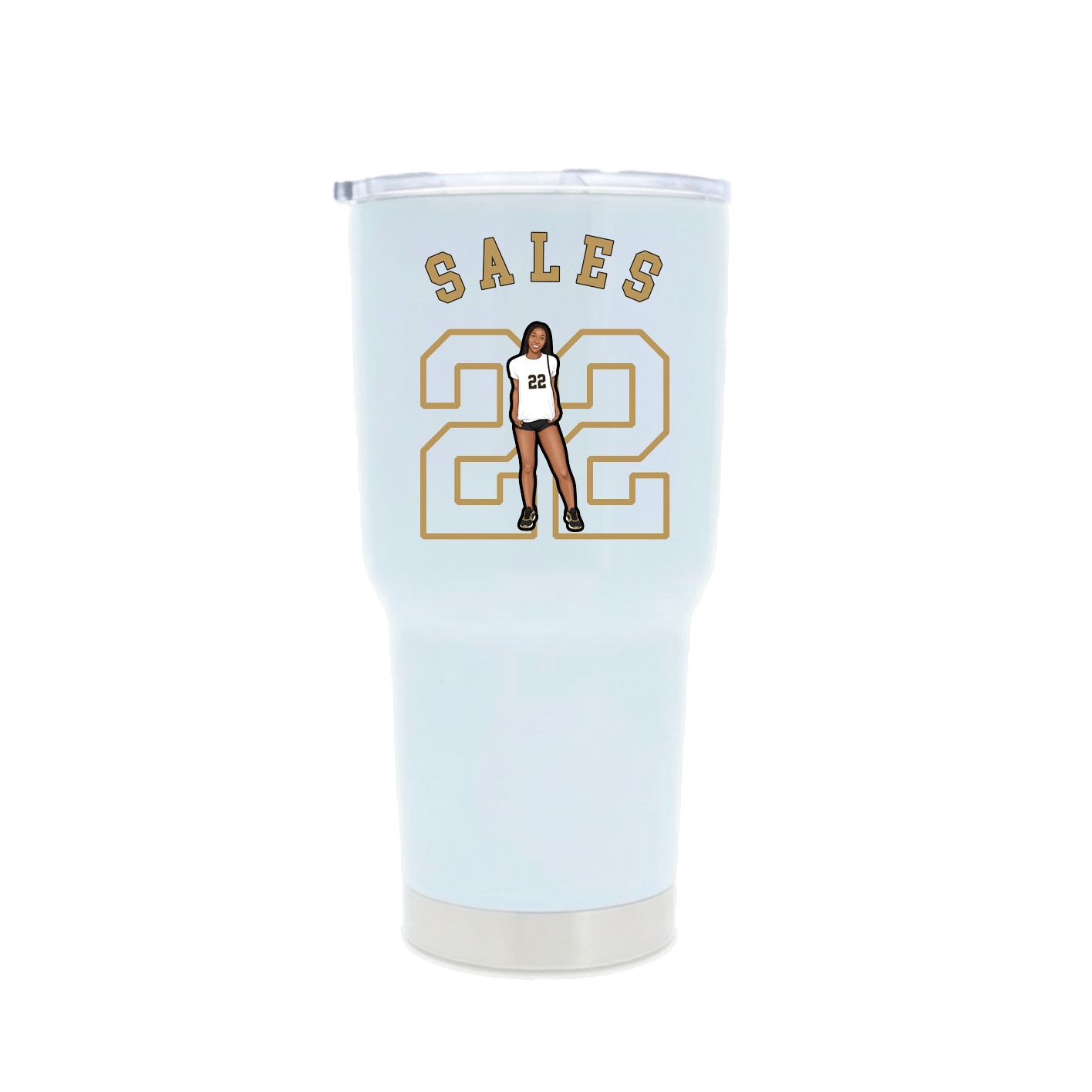 30oz Stainless Steel Tumbler — Shirsey Arch in White
