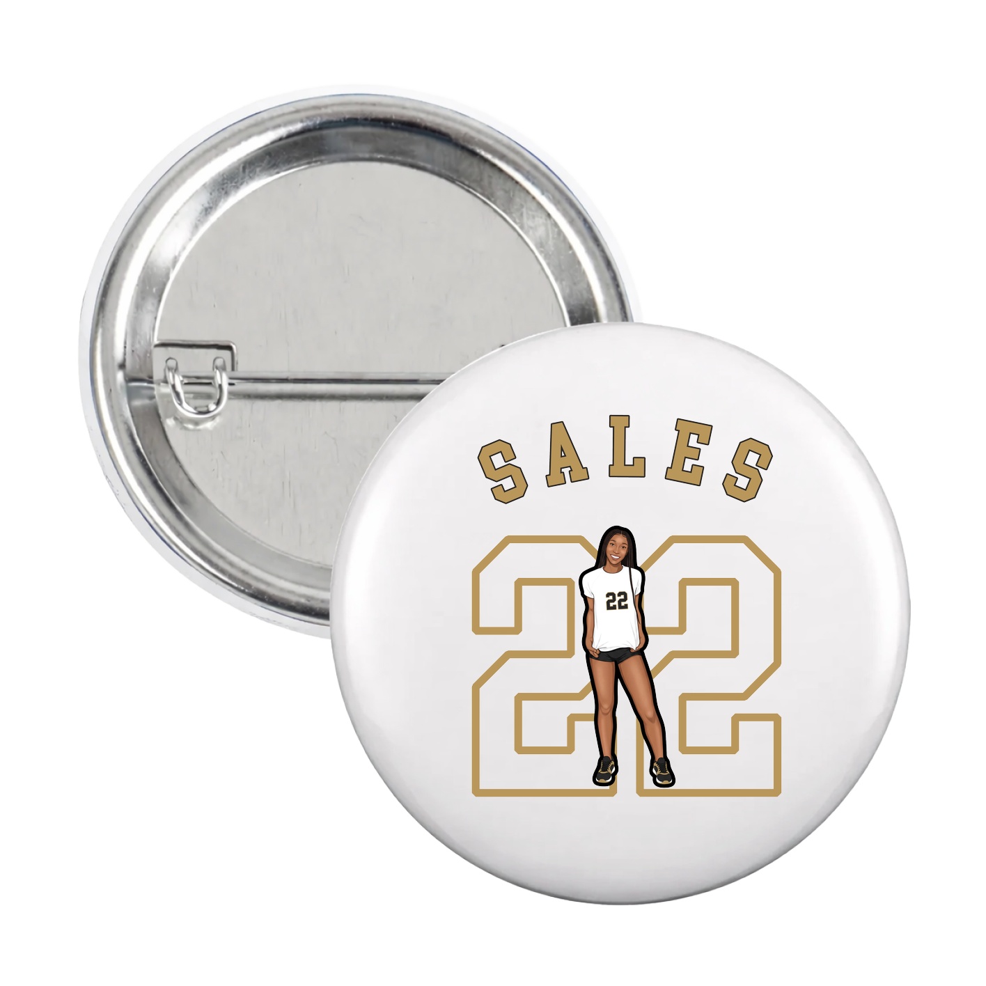 Game Day Button — Shirsey Arch in White