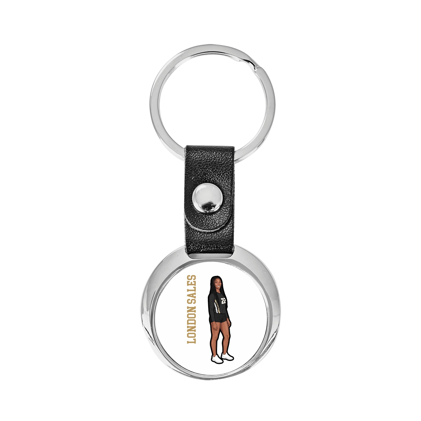 Key Chain — Name Vertical in Classic