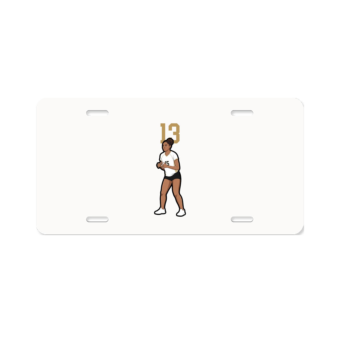 License Plate — Number Top in Classic