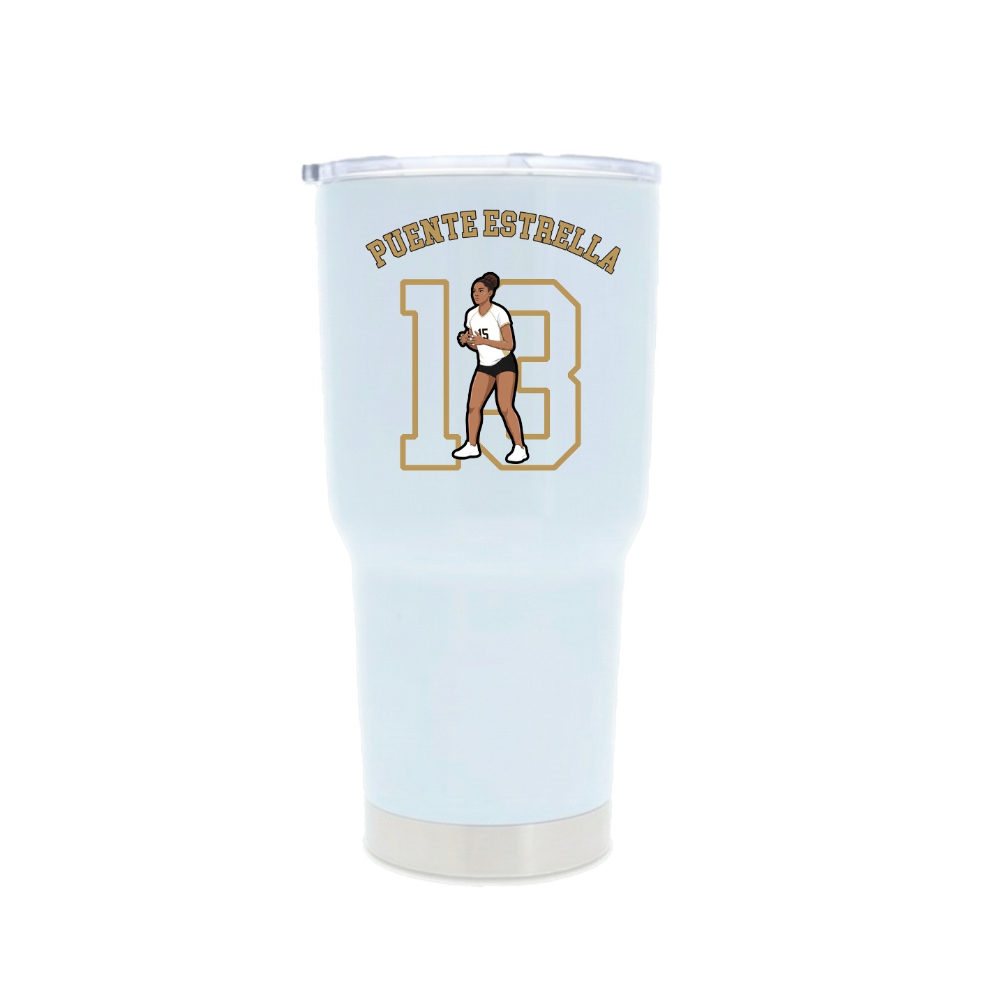 30oz Stainless Steel Tumbler — Shirsey Arch in White