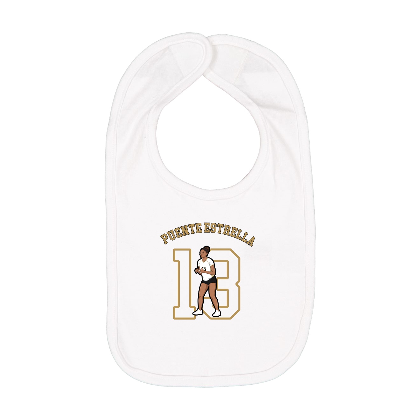 Infant Bib — Shirsey Arch in White