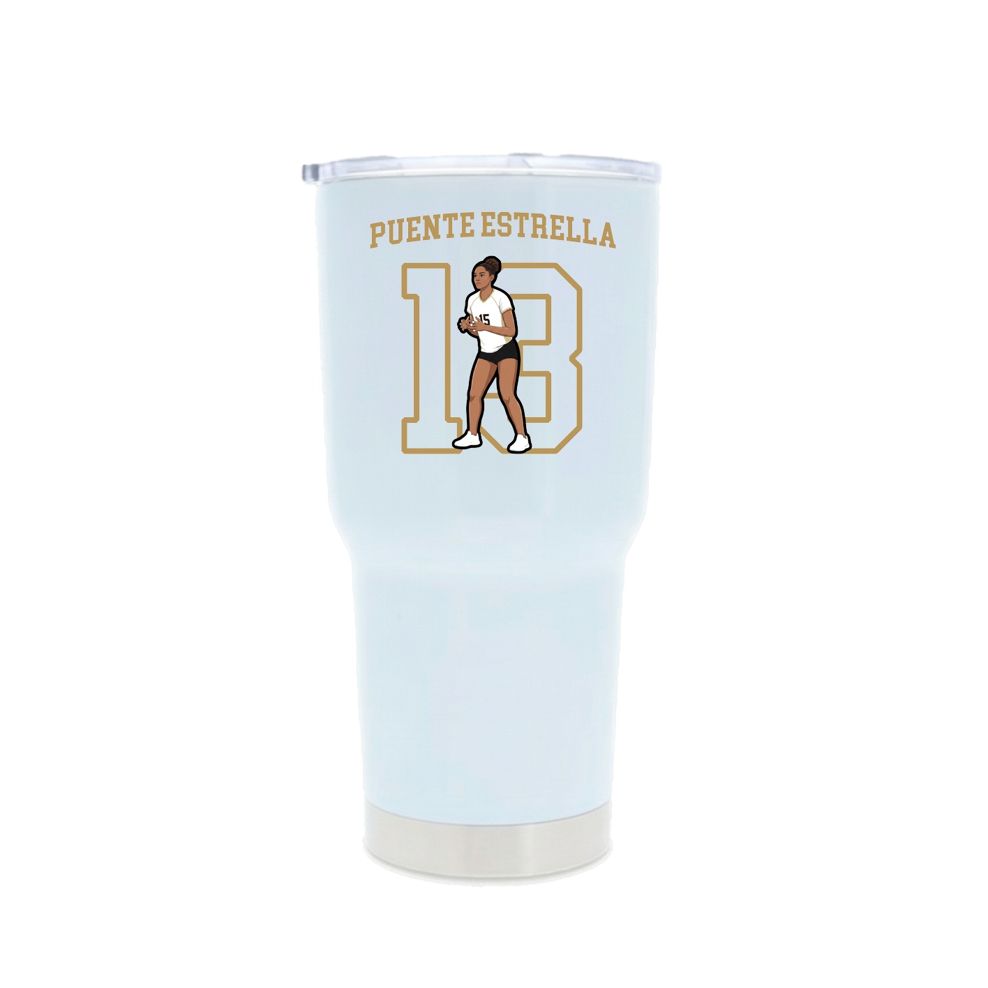 30oz Stainless Steel Tumbler — Shirsey in White