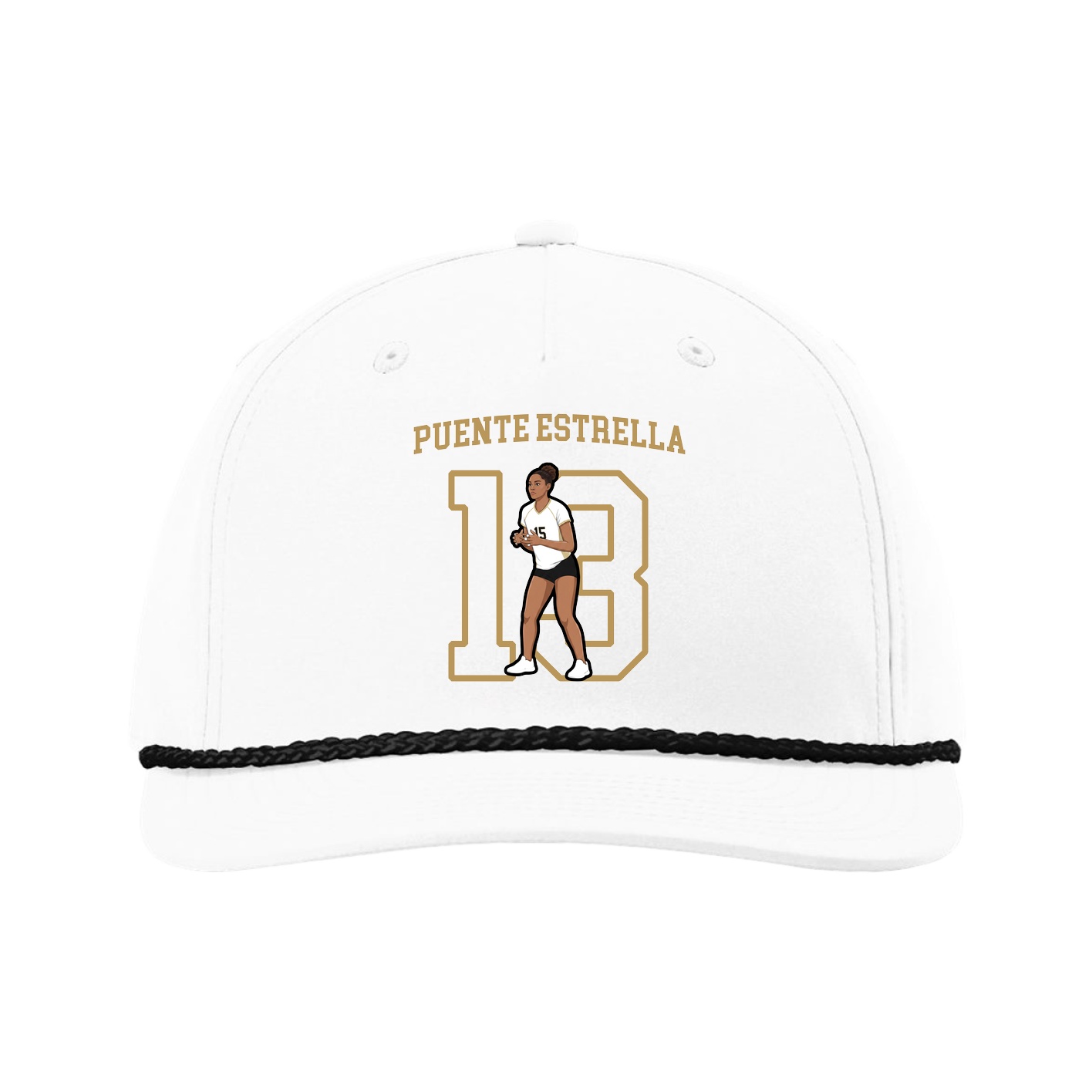 Five-Panel Classic Rope Cap — Shirsey in White
