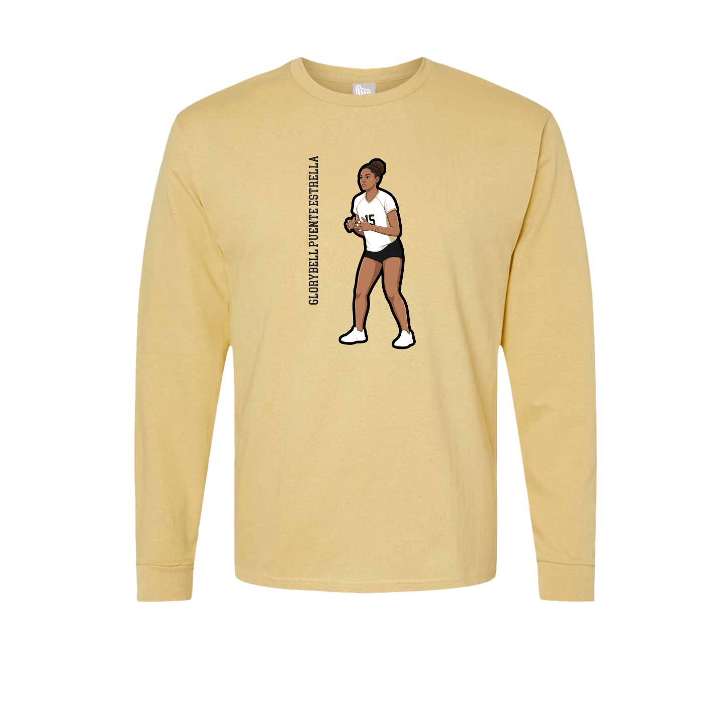 Long Sleeve Tee — Name Vertical in Vegas Gold