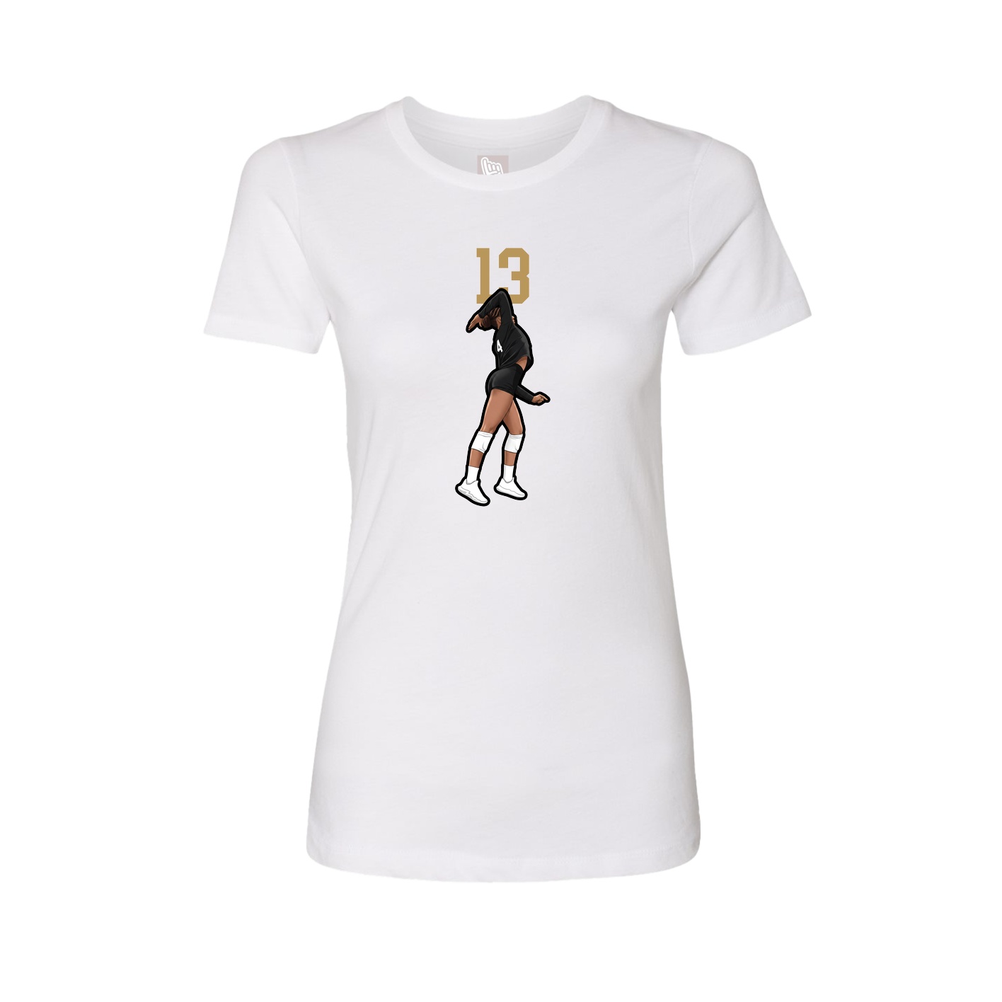 Womens Tee — Number Top in White