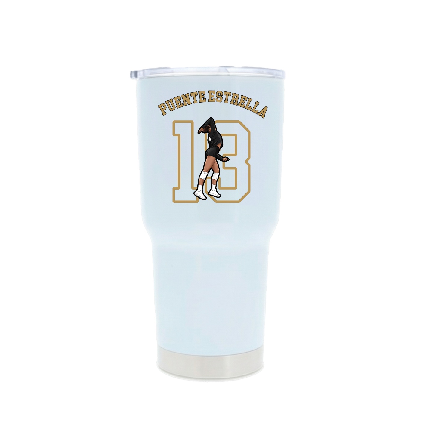 30oz Stainless Steel Tumbler — Shirsey Arch in White