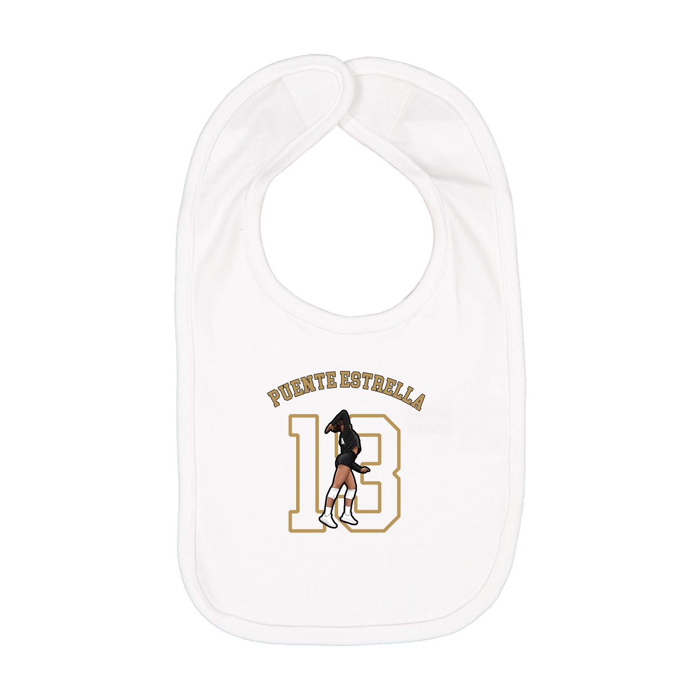 Infant Bib — Shirsey Arch in White