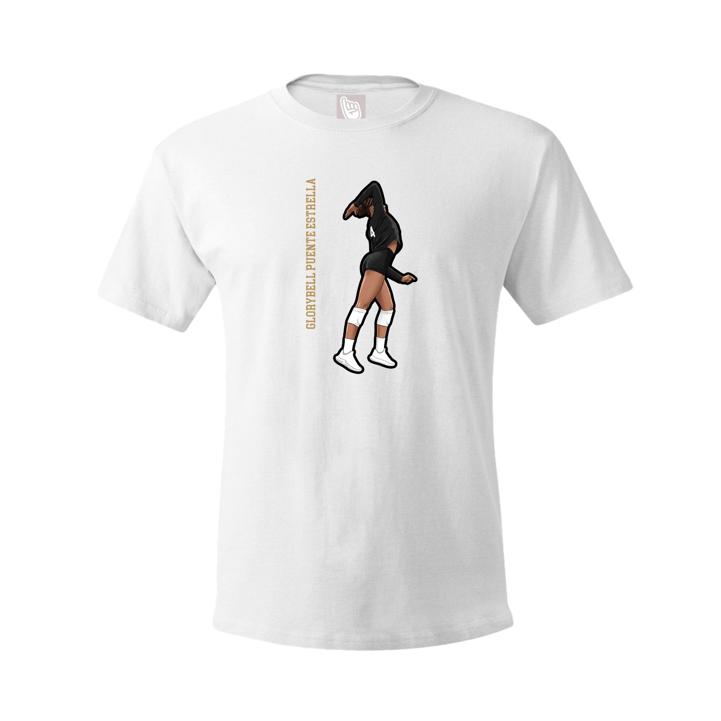 Youth Tee — Name Vertical in White