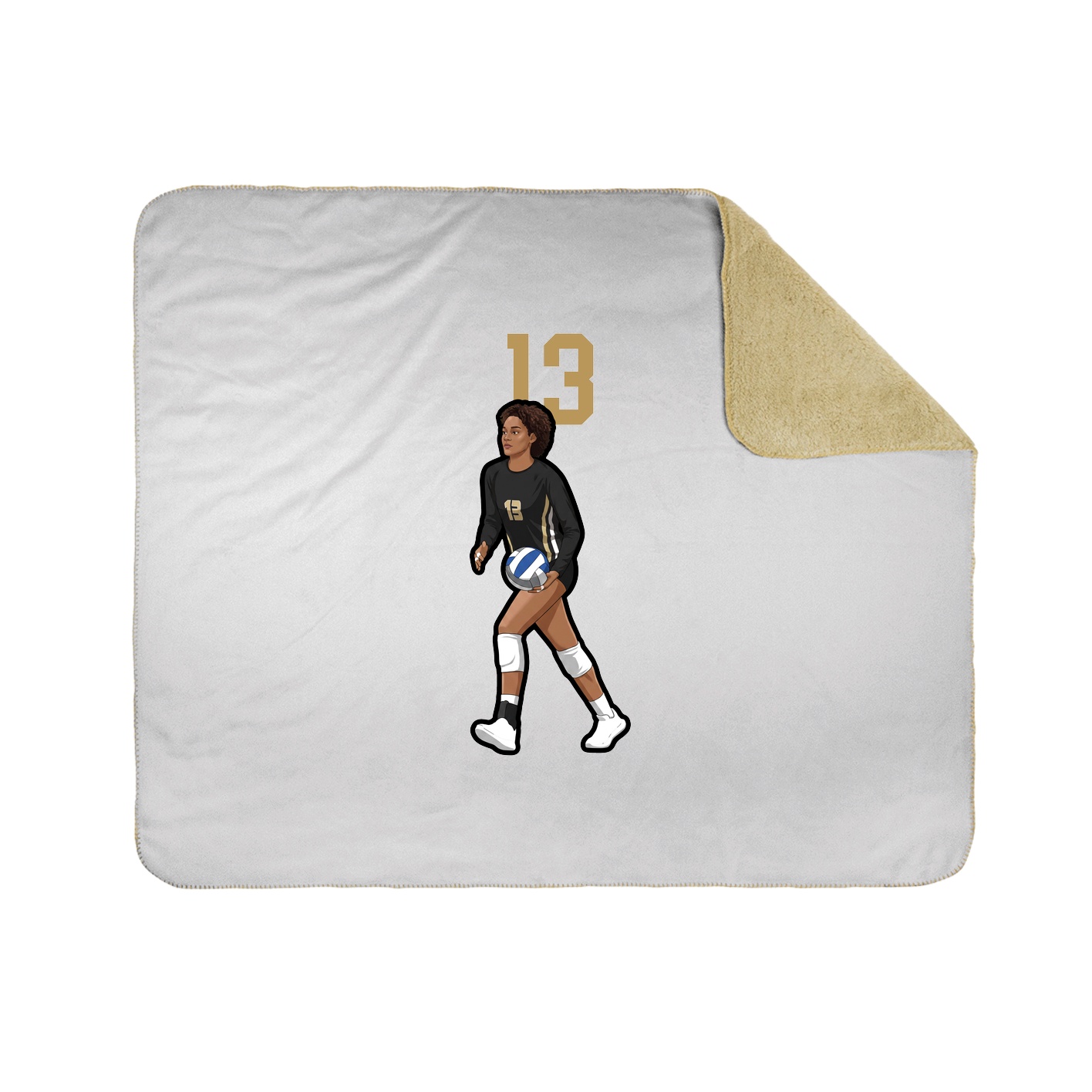 Throw Blanket — Number Top in White