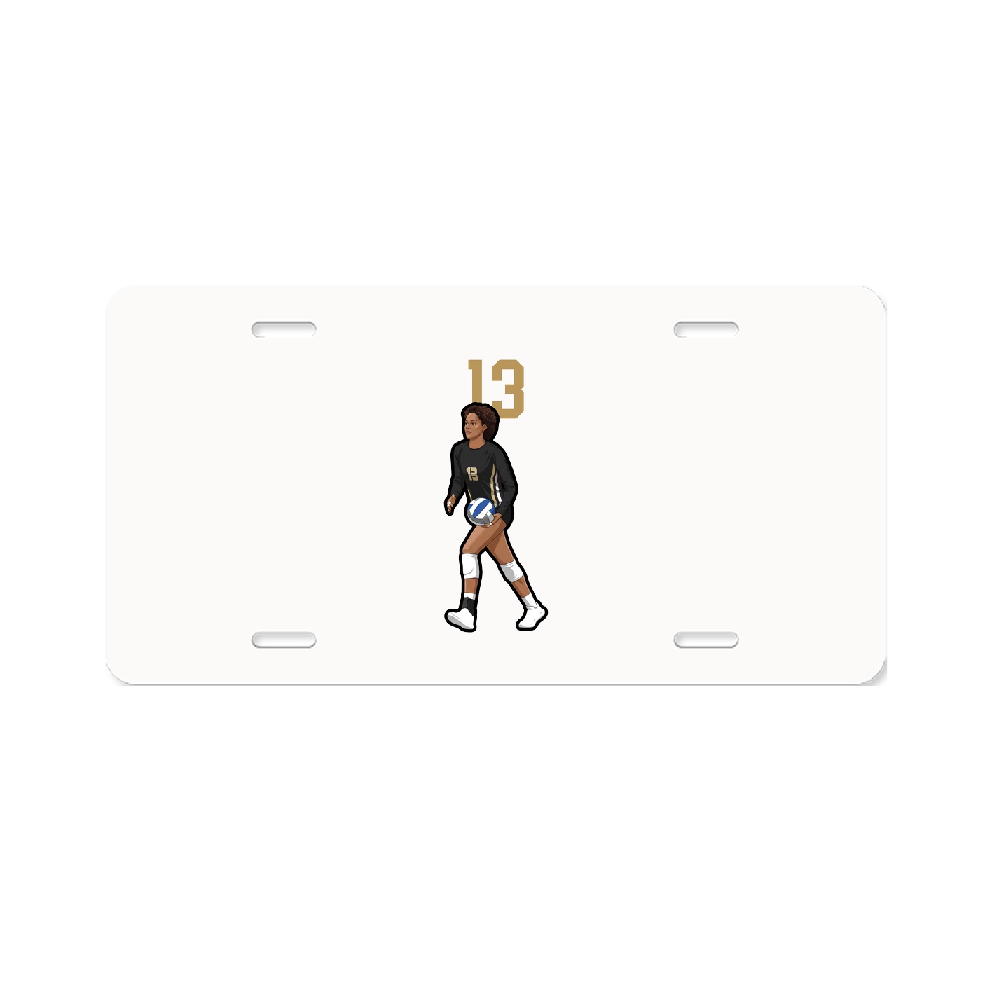 License Plate — Number Top in Classic