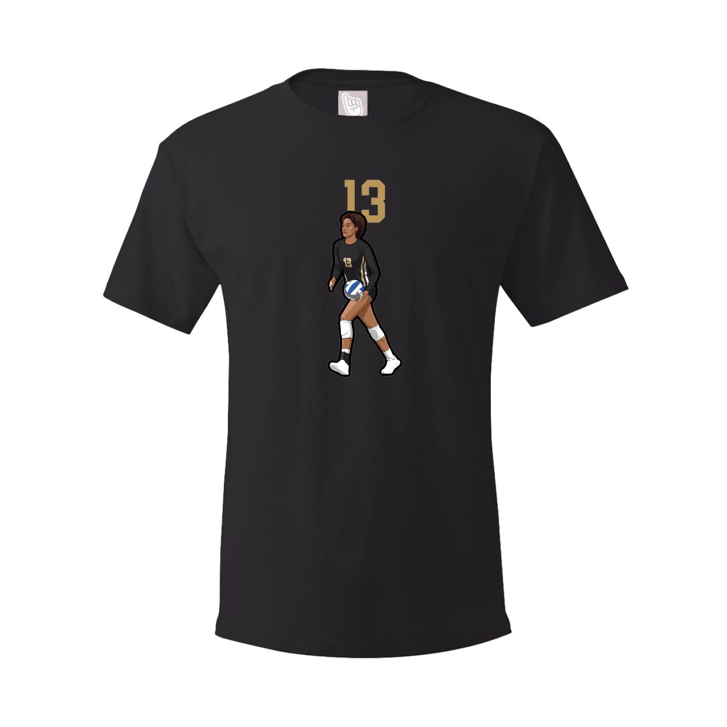 Youth Tee — Number Top in Black