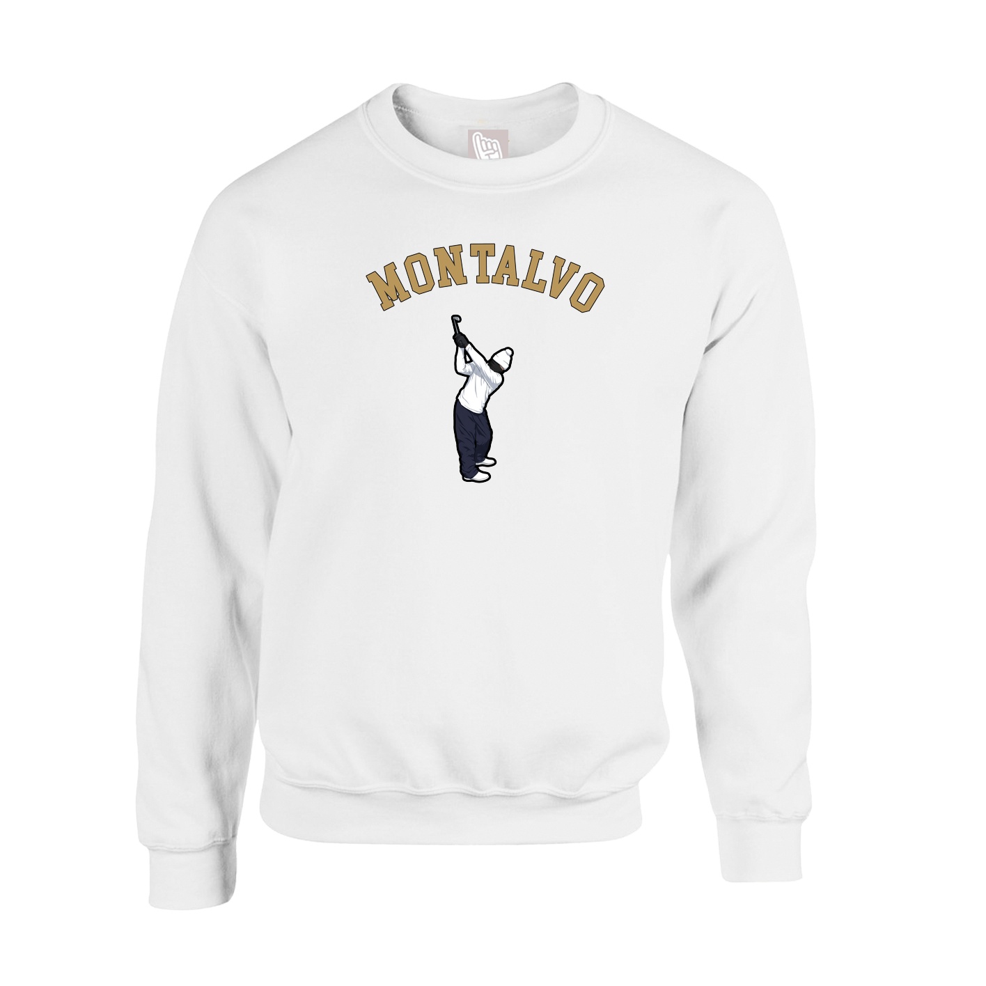 Fleece Crew — Shirsey Arch in White