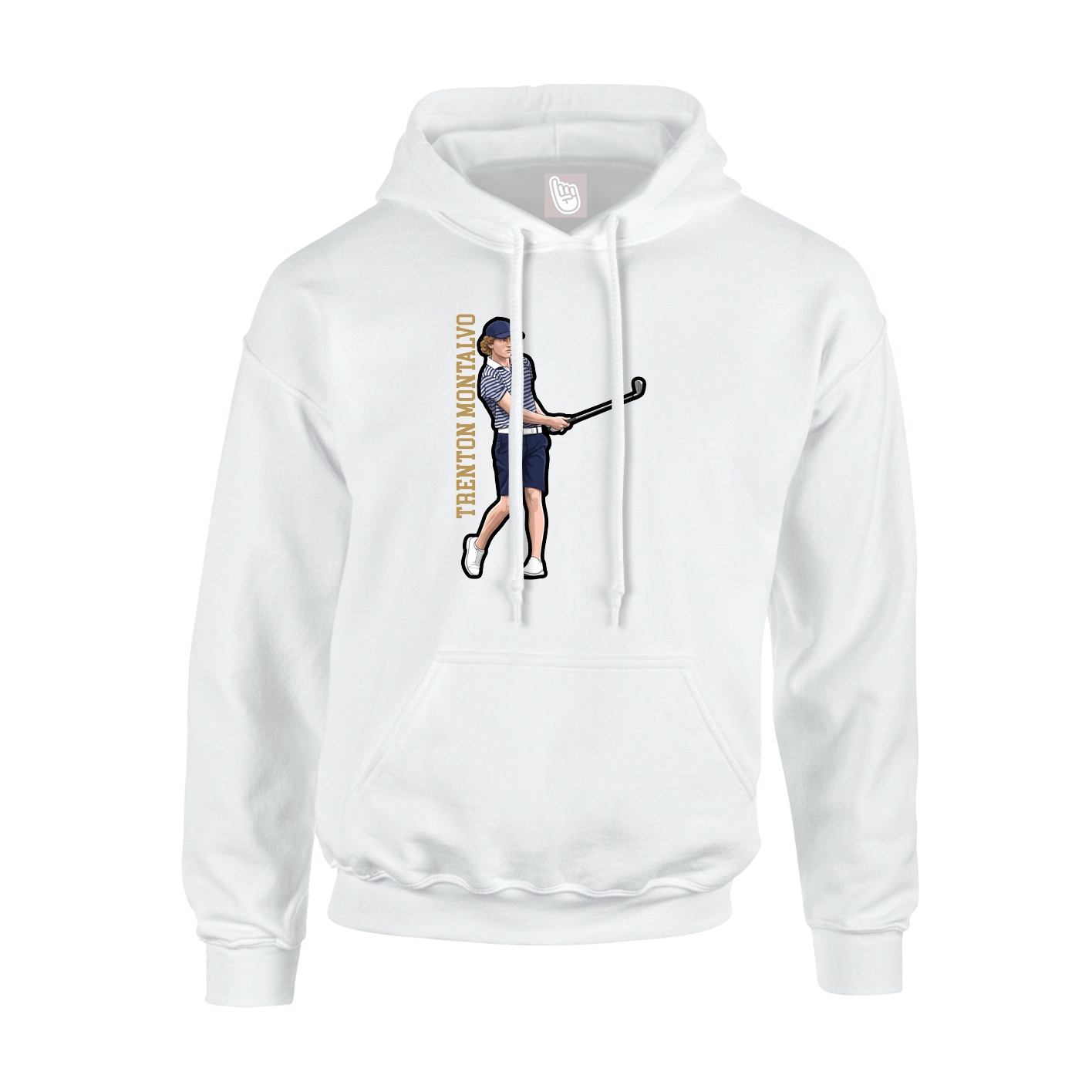 Youth Hoodie — Name Vertical in White